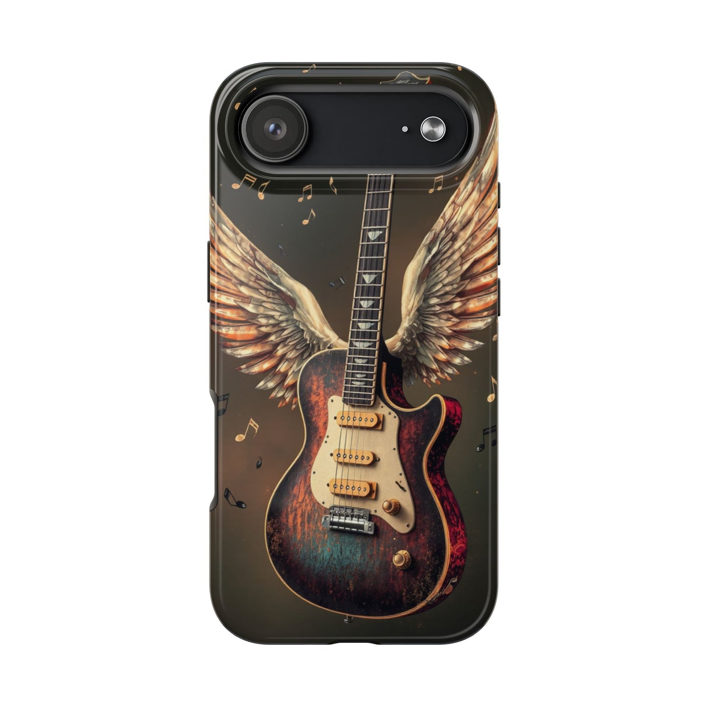 Inspirational Guitar Wing Phone Case - Tough Protection for Music Lovers