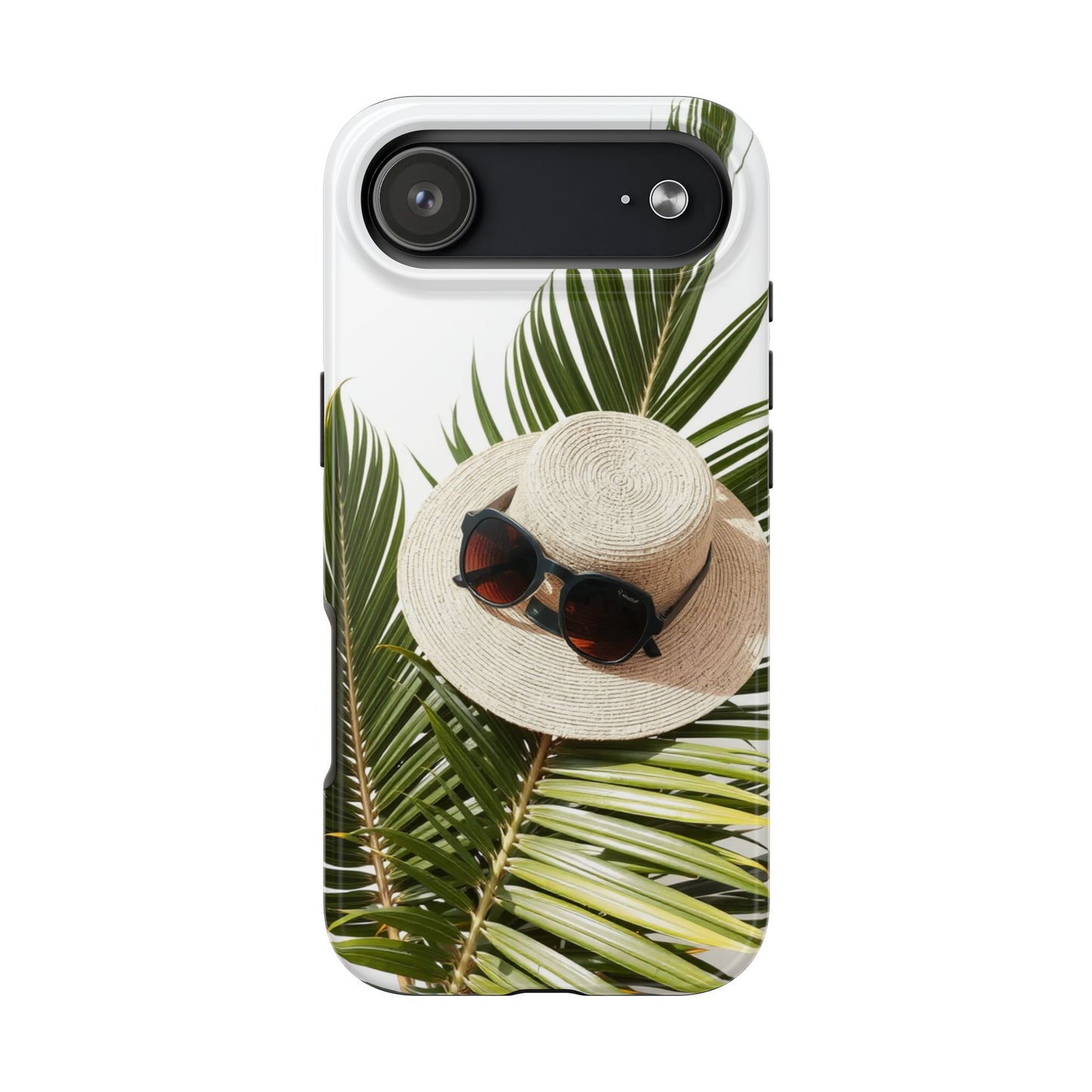 Tropical Phone Case - Summer Vibes with Hat & Sunglasses Design