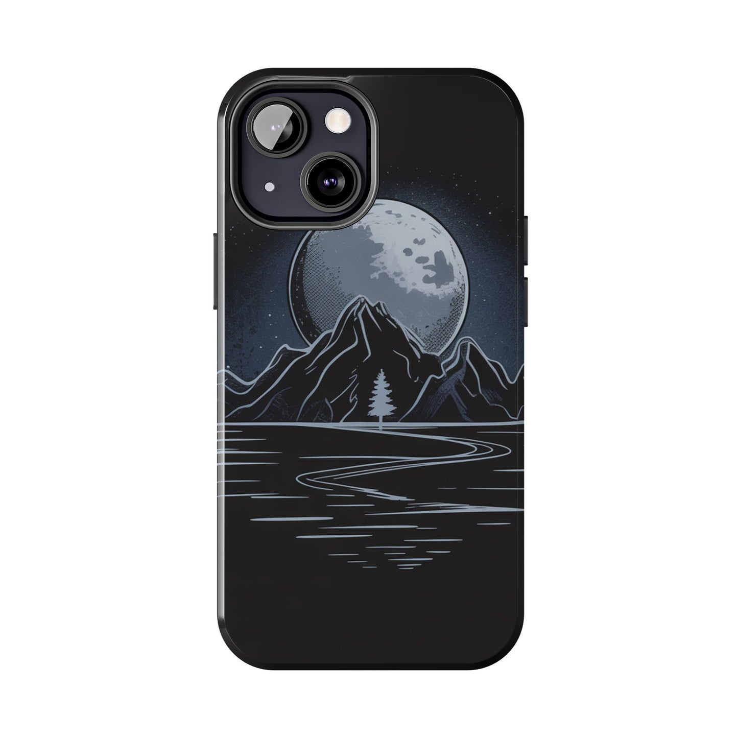 Moonlit Mountain Tough Phone Case Dark Fantasy