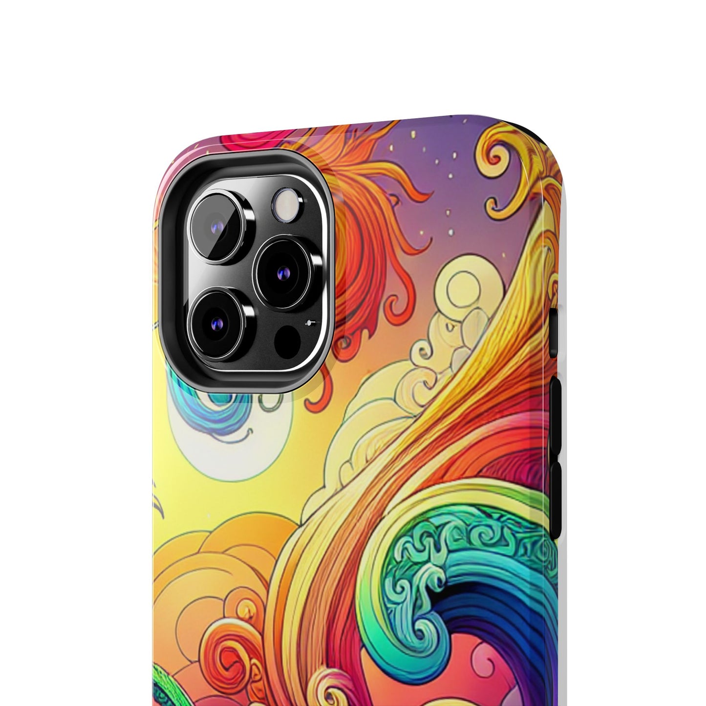 Fantasy Ocean Waves Tough Phone Case - Colorful Protective Cover - for iPhone