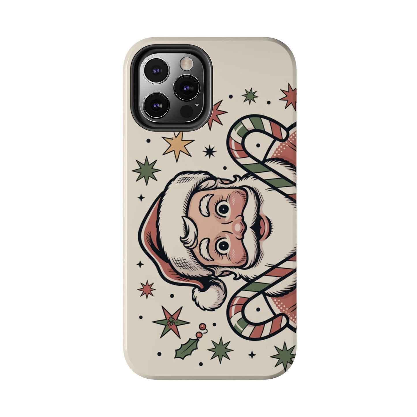Retro Santa Tough Phone Case - Festive Holiday Design