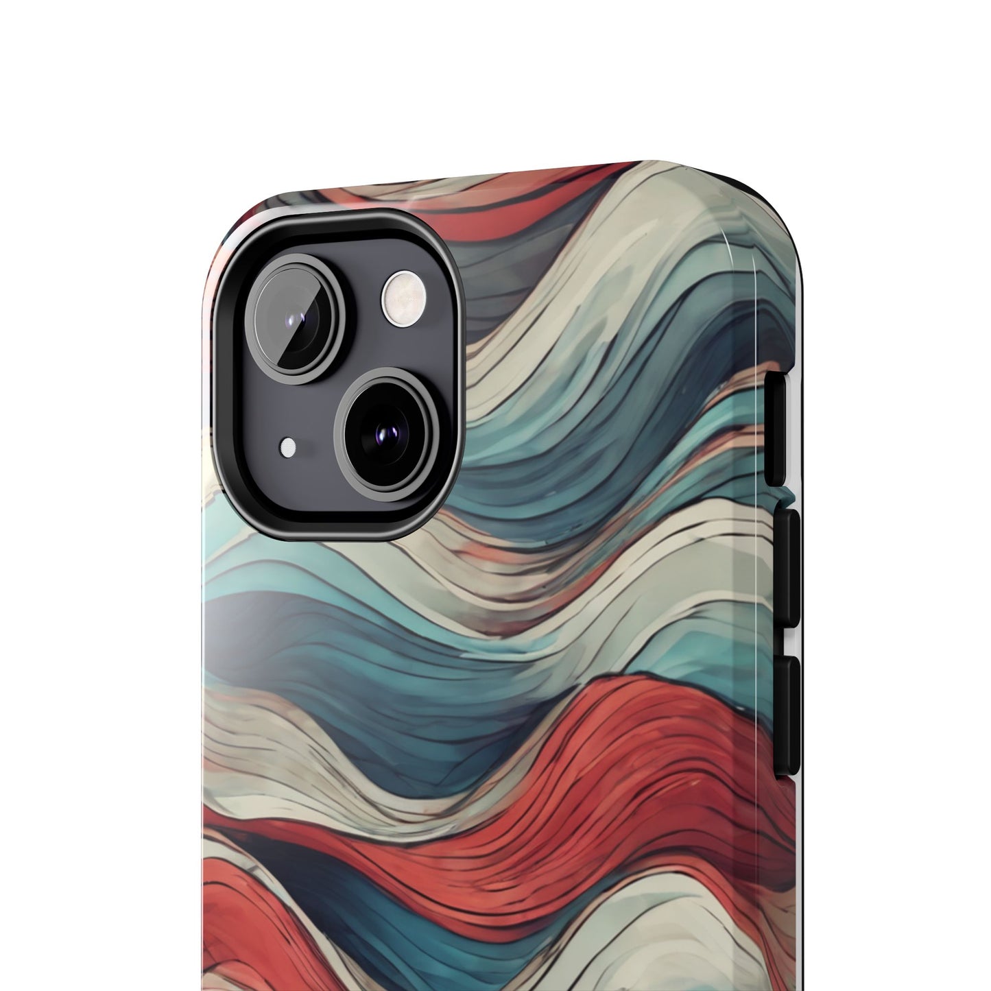 Abstract Waves Tough Phone Case - Stylish & Durable Phone Protection - for iPhone