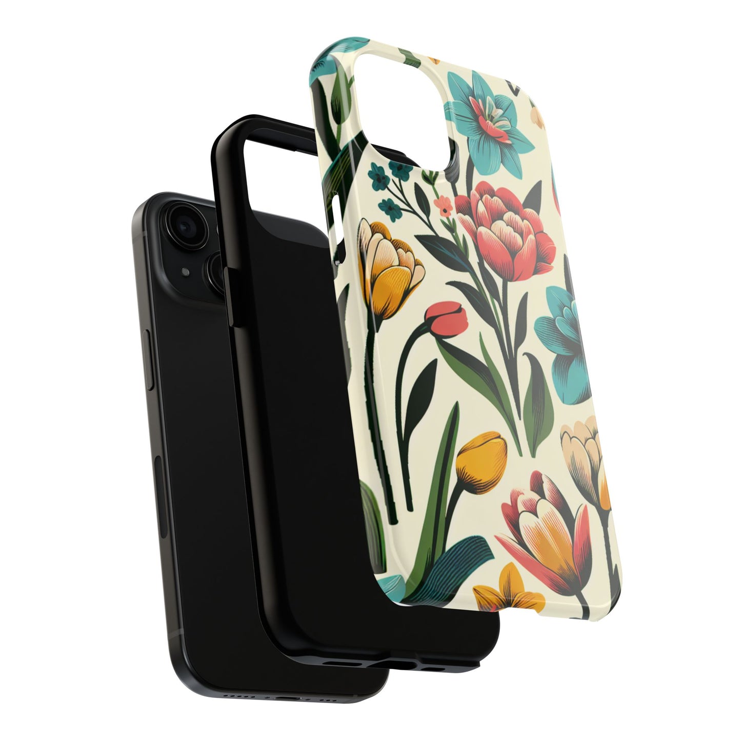 Floral Tough Phone Case - Vibrant Flower Design for Stylish Protection - for iPhone
