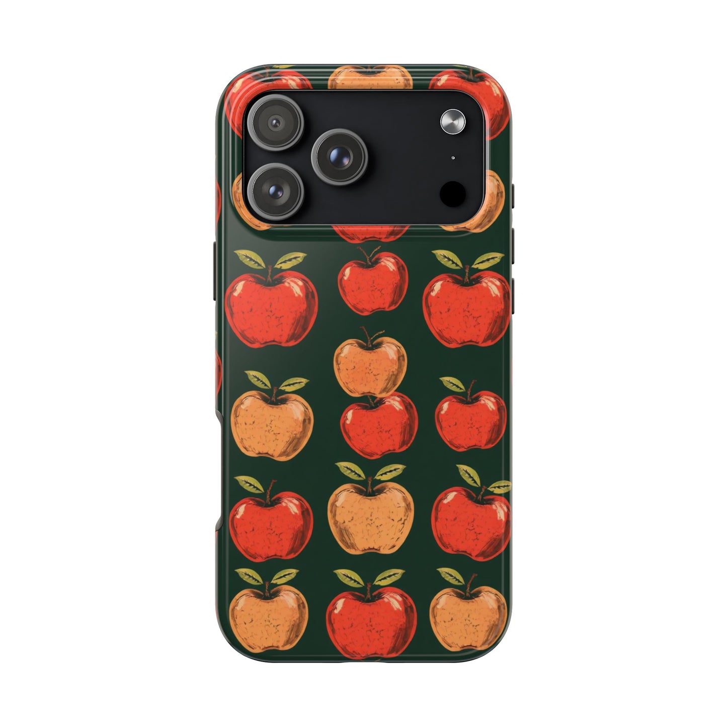 Apple Retro Pattern Tough Phone Case - Durable, Stylish, and Protective for Everyday Use - for iPhone