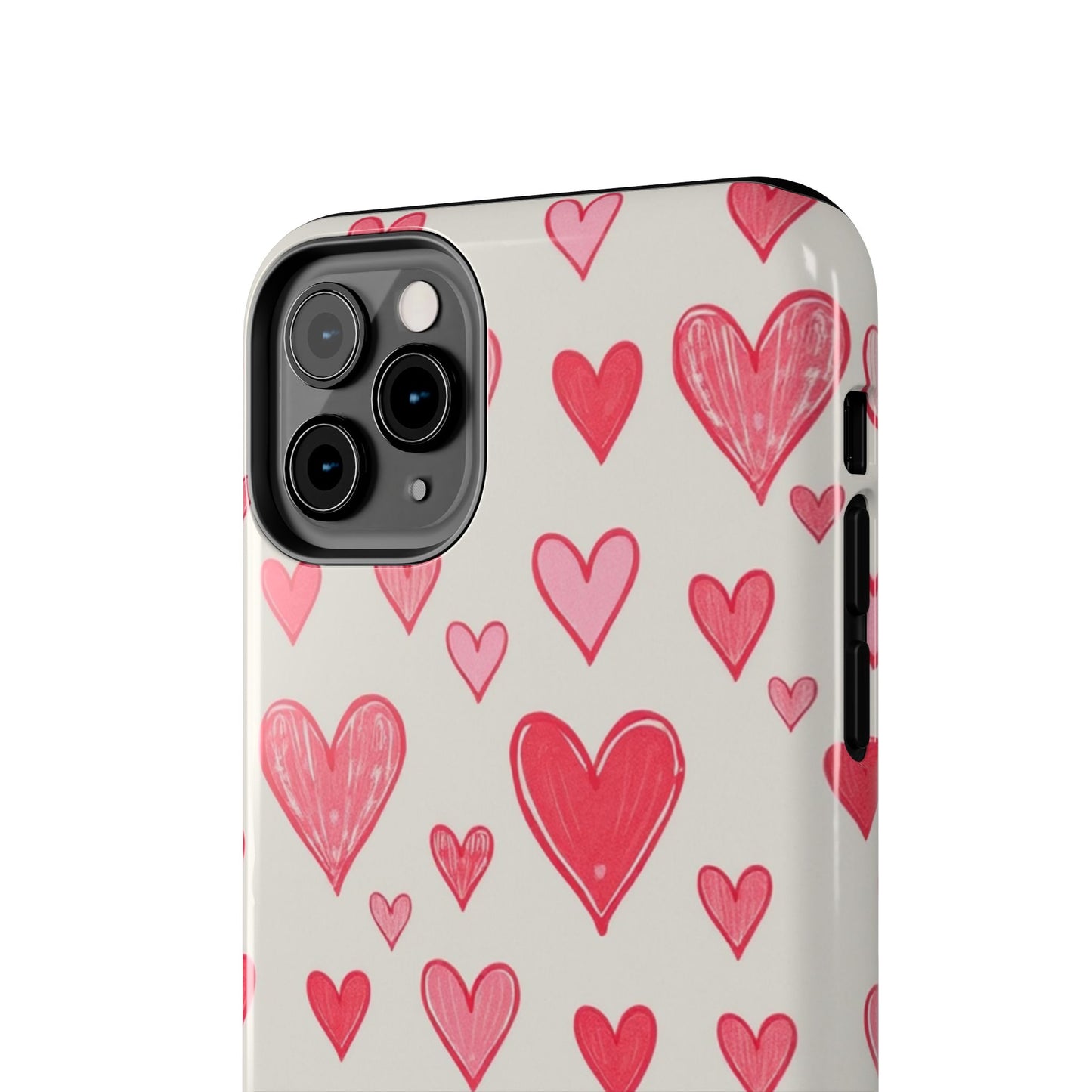 Heart Pattern Tough Phone Case - Cute and Stylish Protection