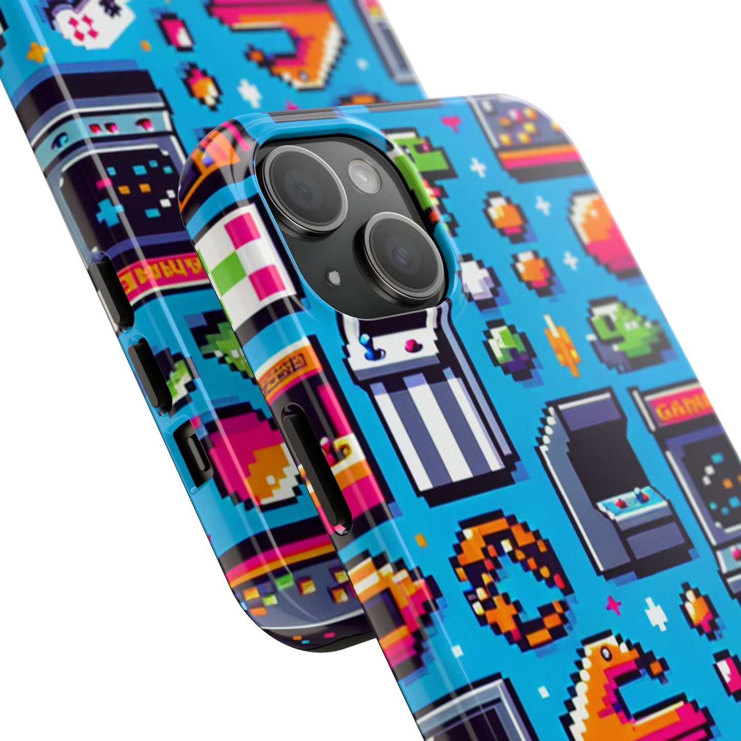 Retro Gaming Tough Phone Case - Pixel Art Design for Gamers - for iPhone
