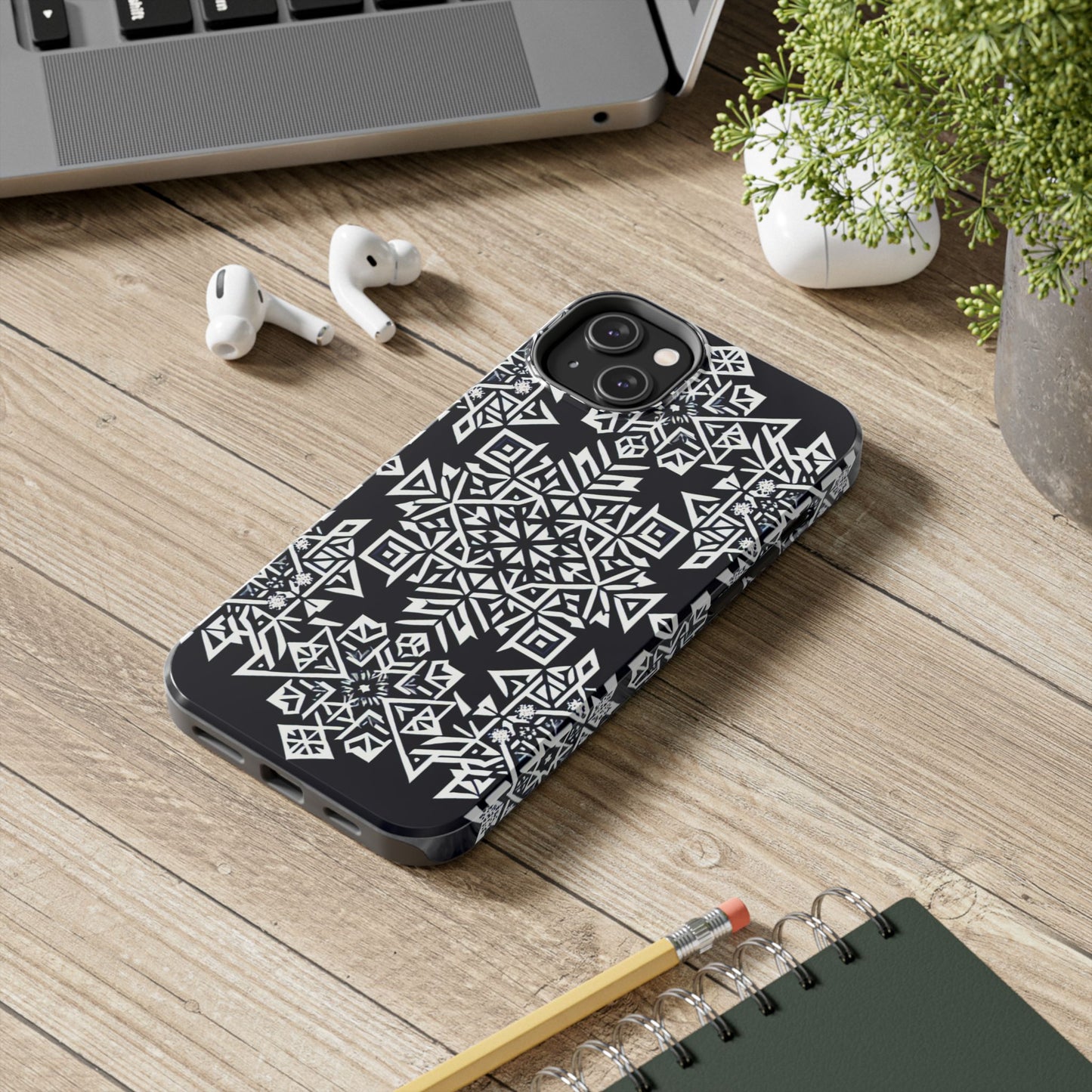 Winter Wonderland Tough Phone Case - Digital Snowflake - for iPhone