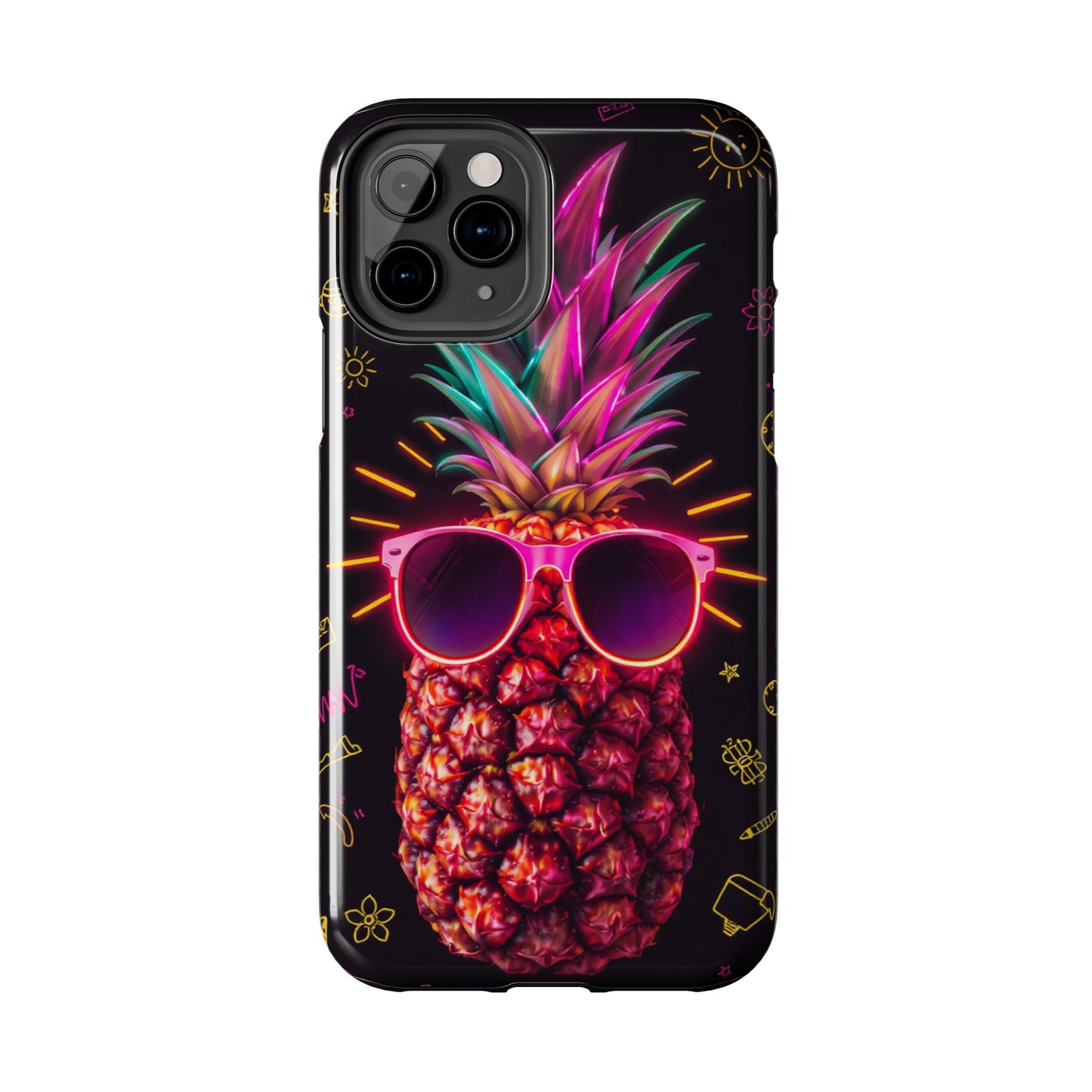 Tough Pineapple Phone Case - Cool, Vibrant Design Perfect for Summer Vibes