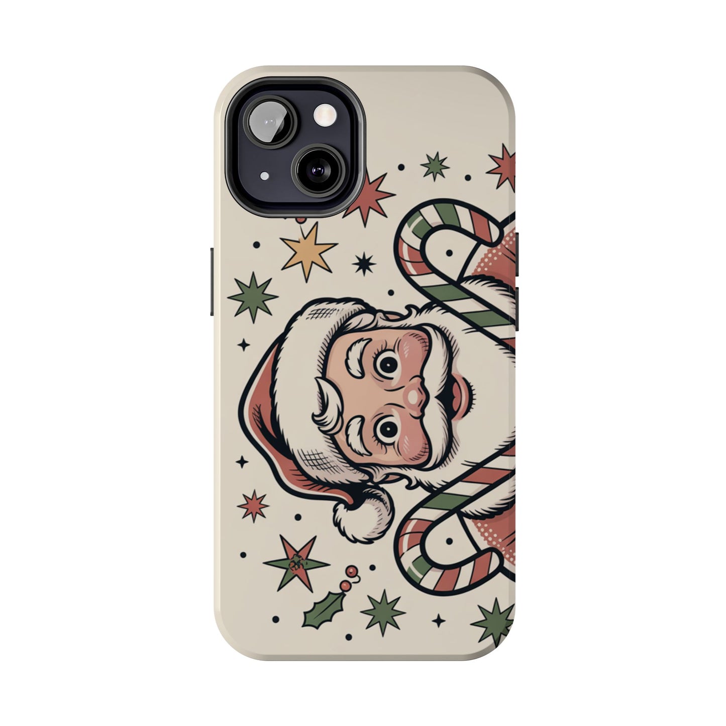 Retro Santa Tough Phone Case - Festive Holiday Design