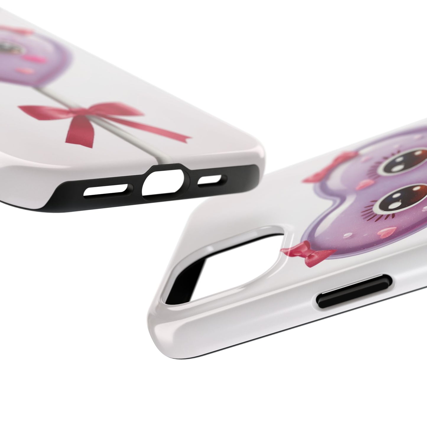 Cute Heart Lollipop Tough Phone Case - Adorable Protection for Candy Lovers