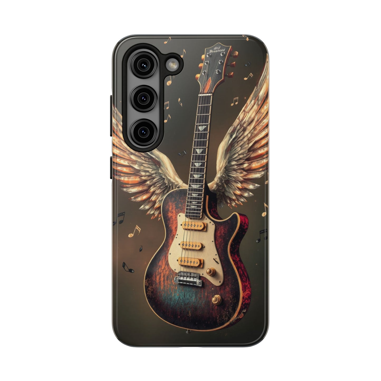 Inspirational Guitar Wing Phone Case - Tough Protection for Music Lovers