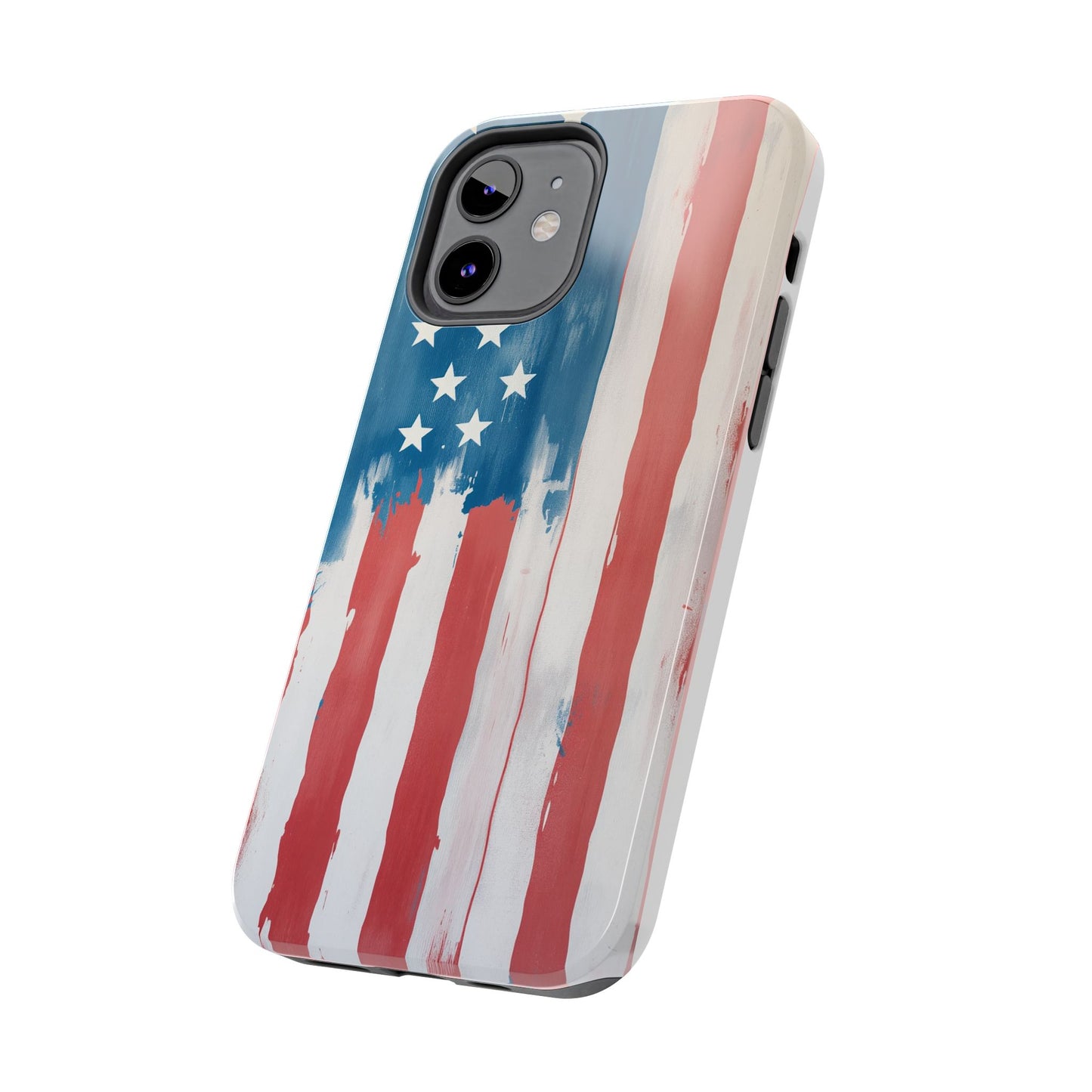 Patriotic Tough Phone Cases - Abstract USA Flag Design for Durable Protection - for iPhone
