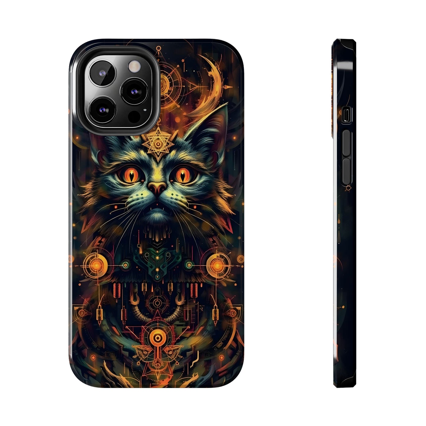 Mystical Cat Queen Tough Phone Case – Unique Protection for Cat Lovers - for iPhone