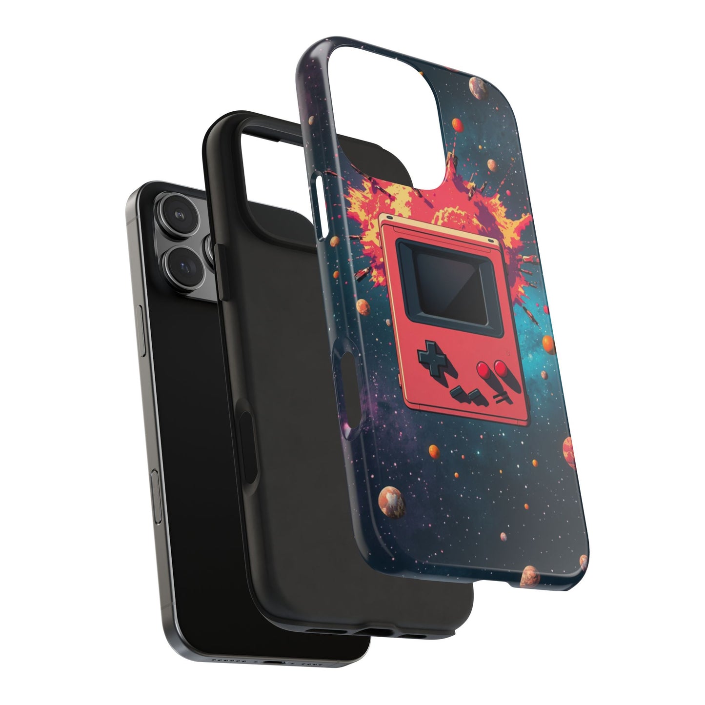 Retro Gaming Tough Phone Case - Space Adventure Design