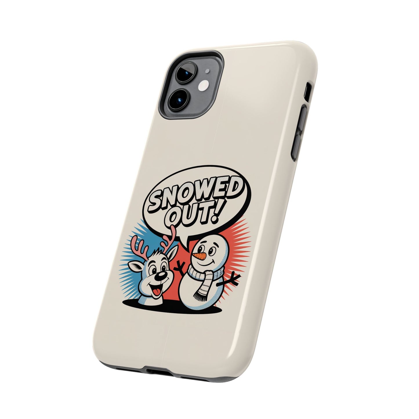 Snowman & Reindeer Tough Phone Case - Snowed Out Holiday Design