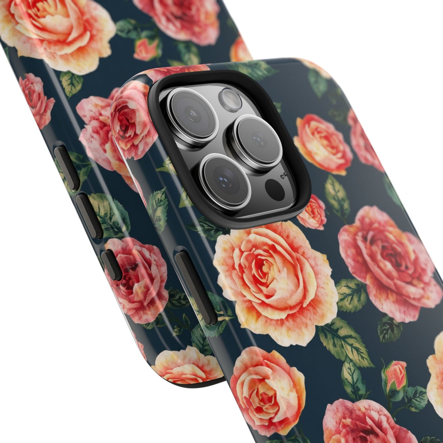 Floral Tough Phone Cases - Durable & Stylish New Age Rose Design - for iPhone