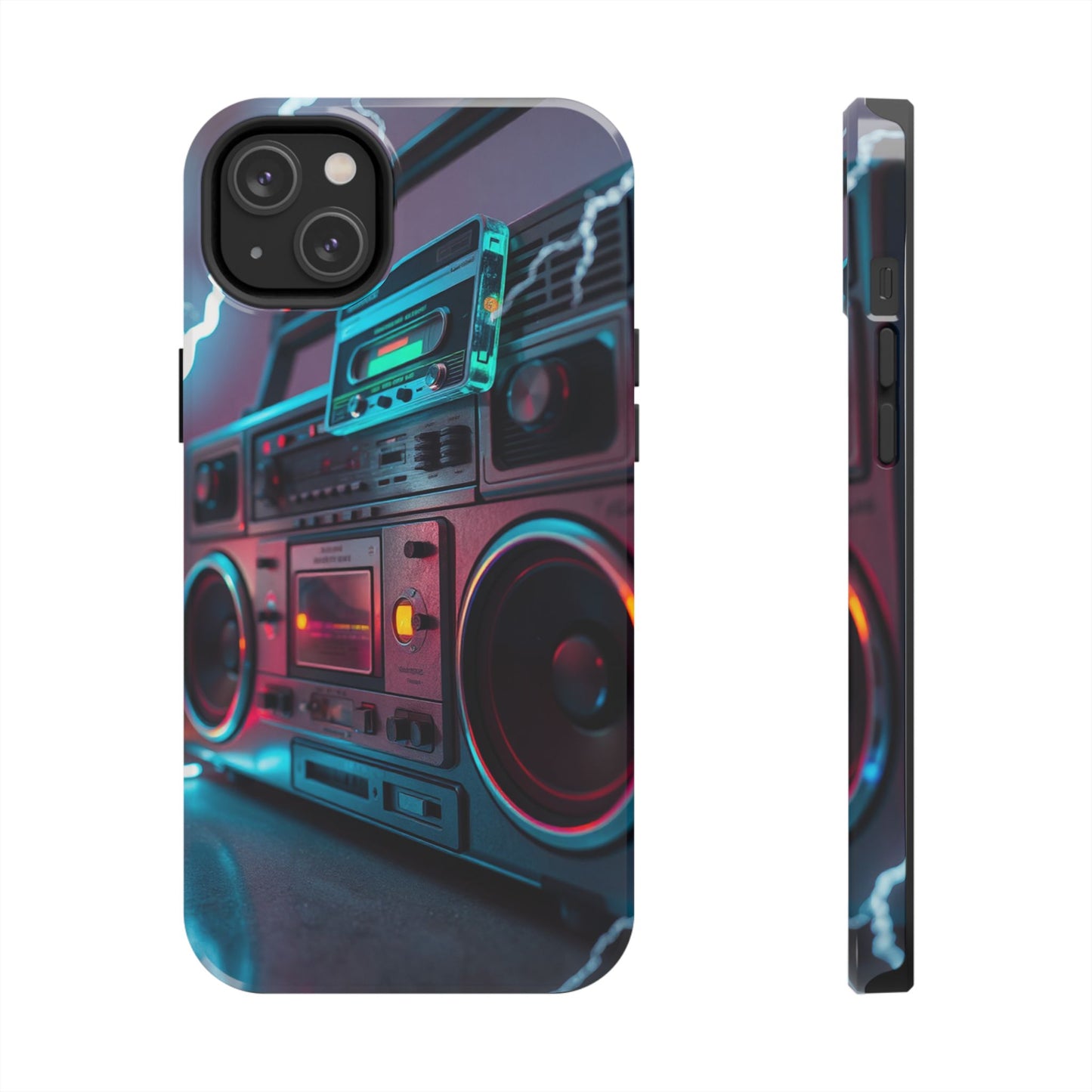 Retro Boombox Tough Phone Case – Vibrant Protection for Music Lovers