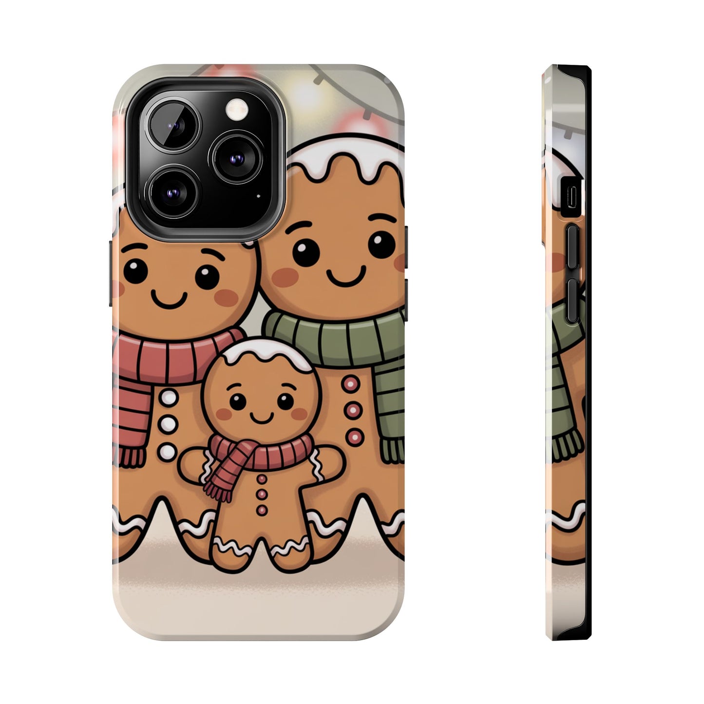 Gingerbread Cartoon Family Tough Phone Case – Festive Holiday Protection