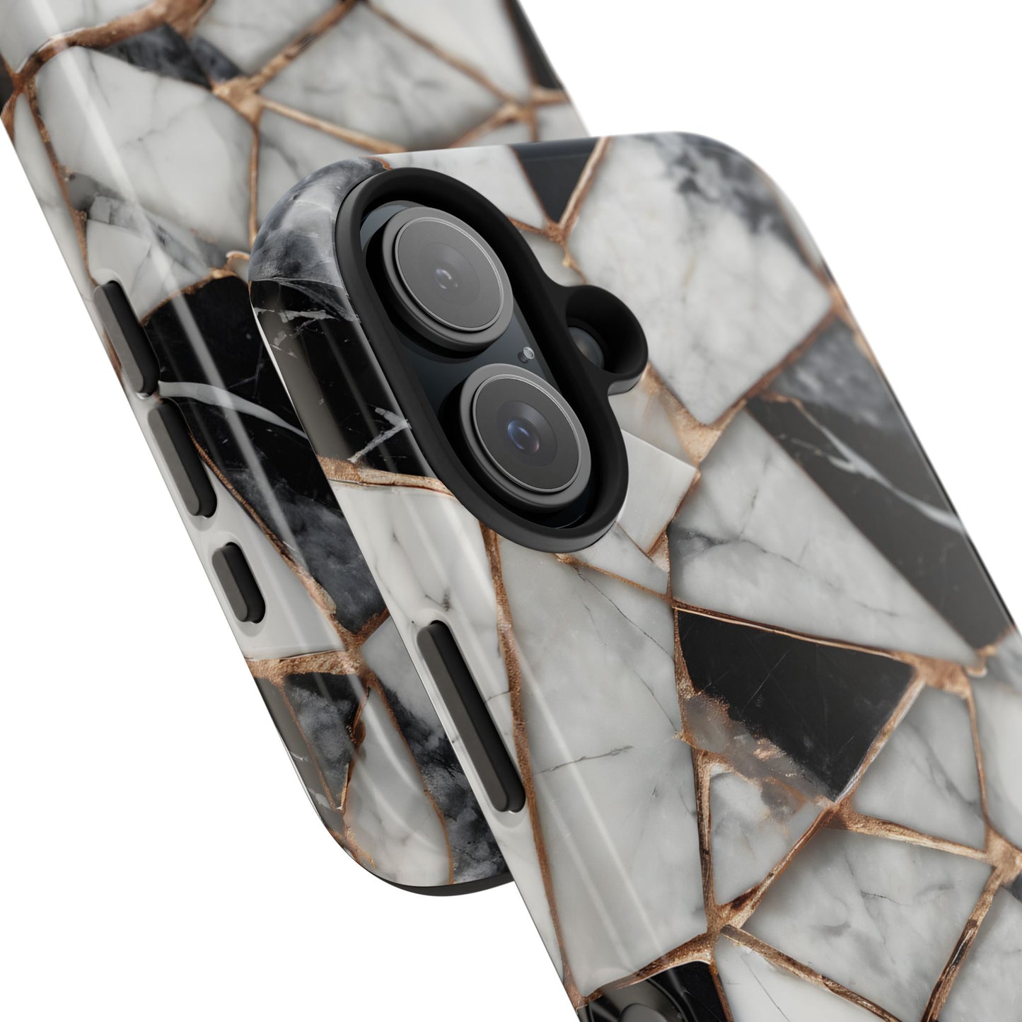 Elegant Marble Tough Phone Case - Stylish Protection for iPhone