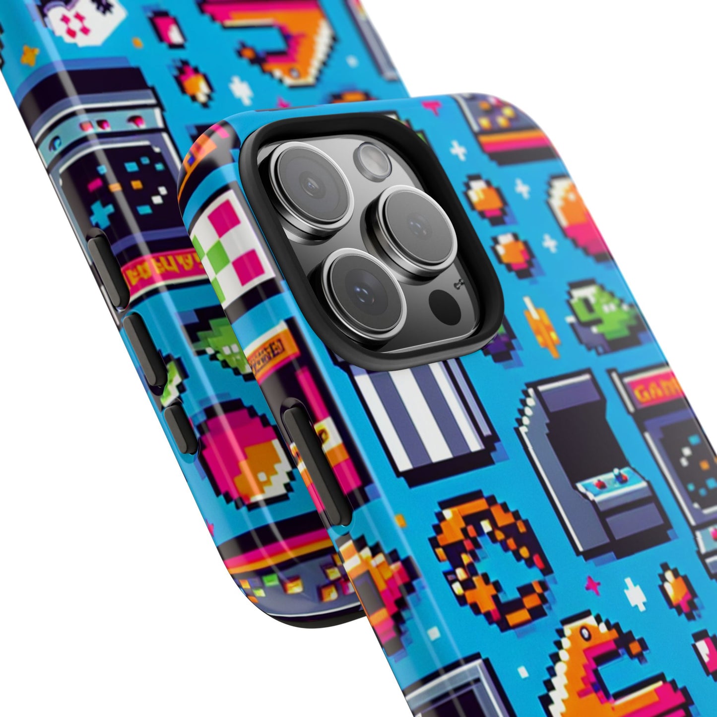Retro Gaming Tough Phone Case - Pixel Art Design for Gamers - for iPhone