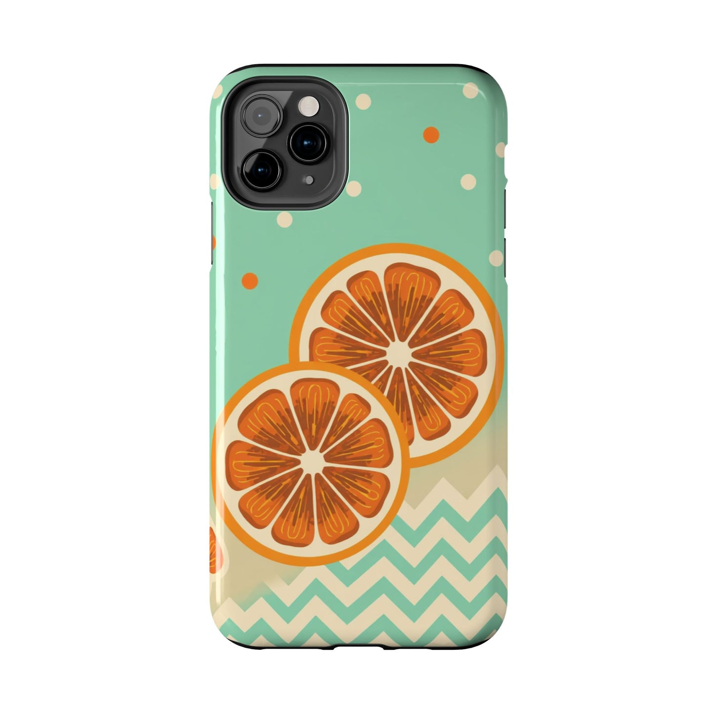 Citrus Vibe Tough Phone Case - Fun Orange Slice Design