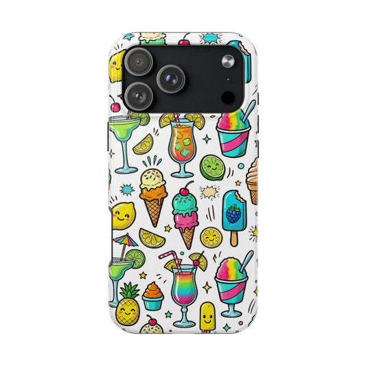 Tough Phone Case — Summer Ice Cream & Cocktails Pattern