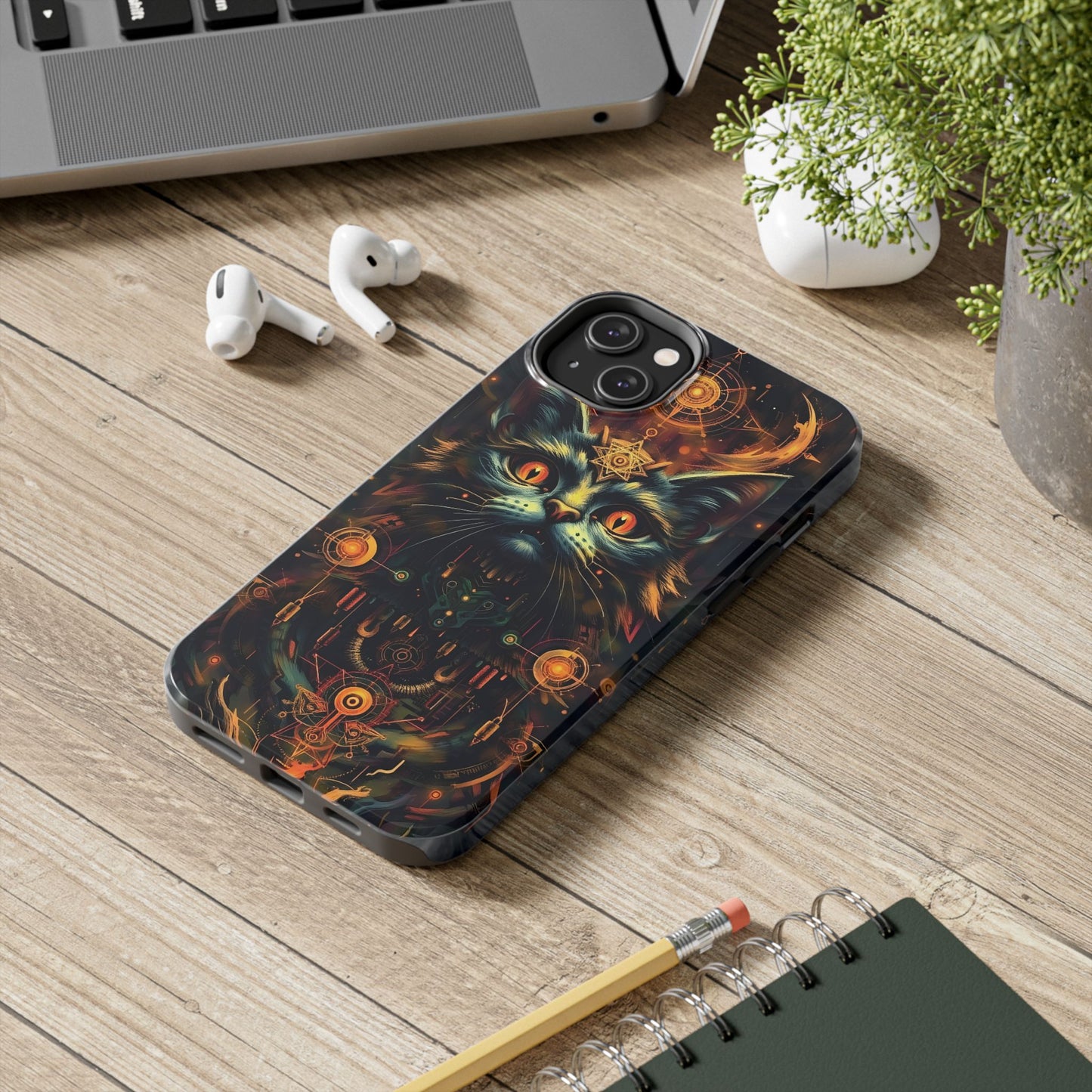 Mystical Cat Queen Tough Phone Case – Unique Protection for Cat Lovers - for iPhone