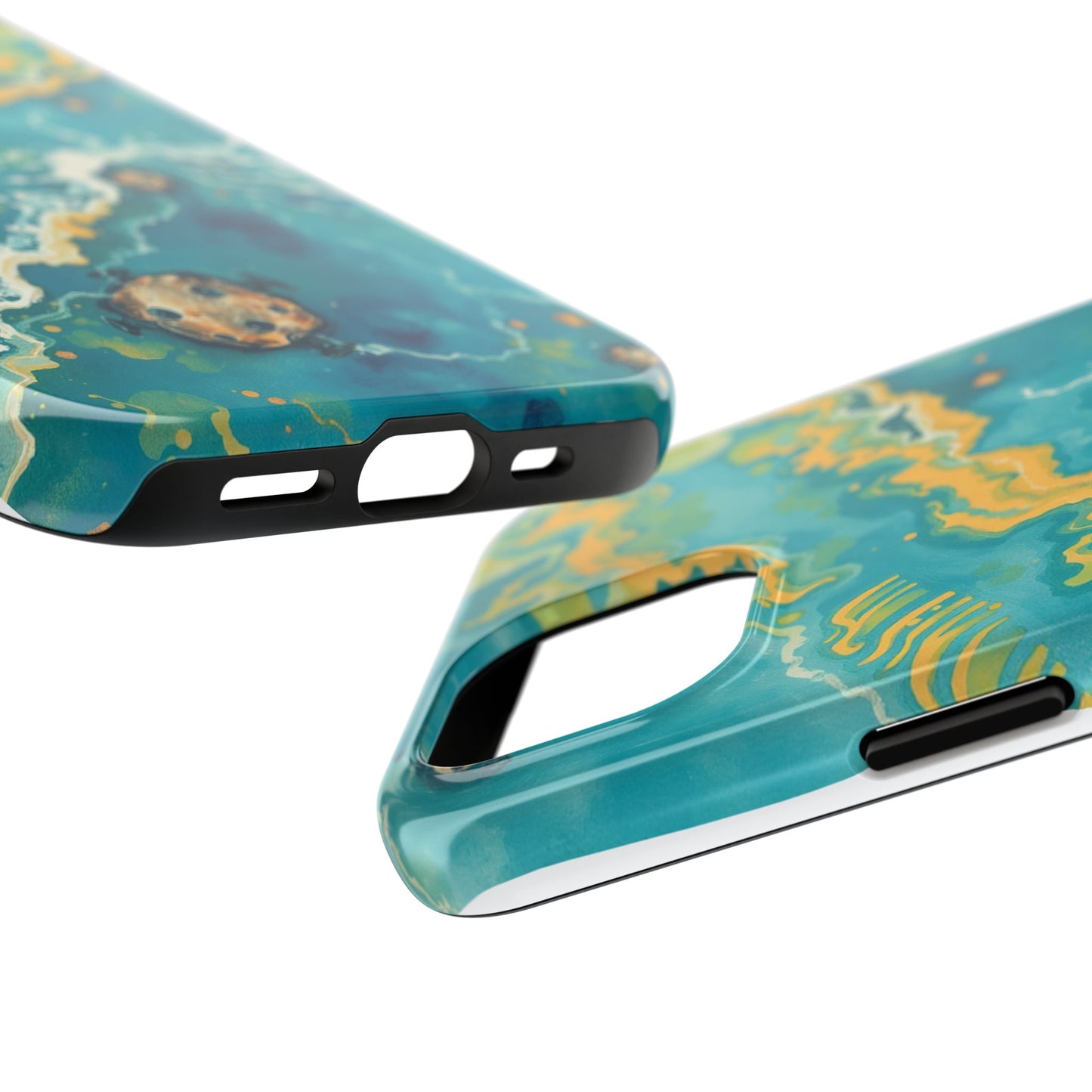 Ocean Wave Tough Phone Case – Durable Protection with Abstract Art Design