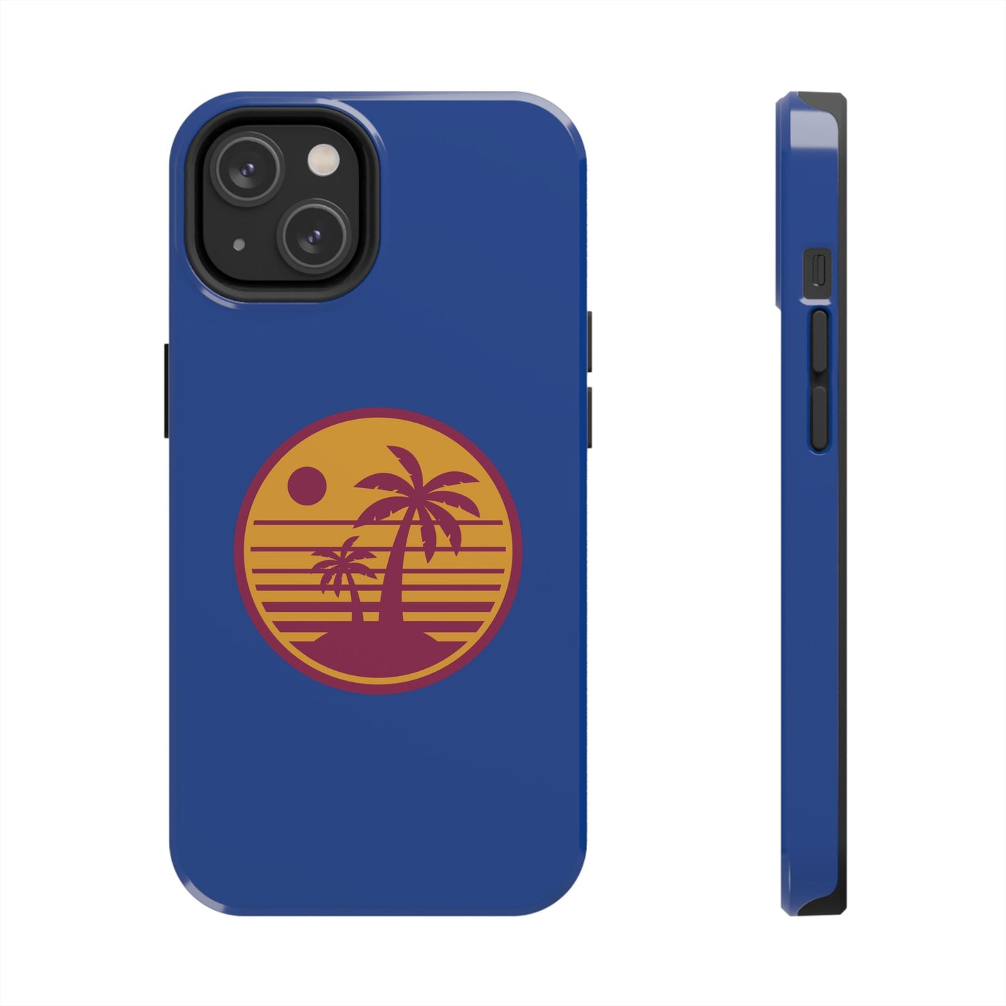 Retro Sunset Tough Phone Case - Vibrant Beach Vibes for Summer Adventures - for iPhone
