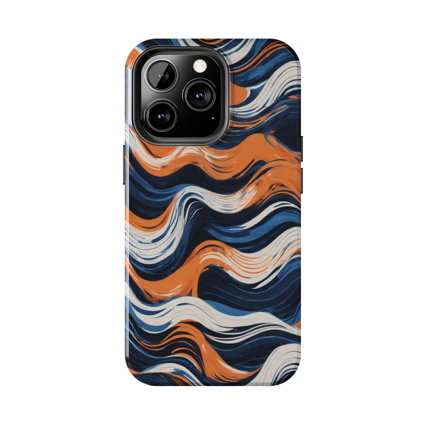 Wave Pattern Tough Phone Case - Stylish and Durable for Modern Lifestyle - for iPhone