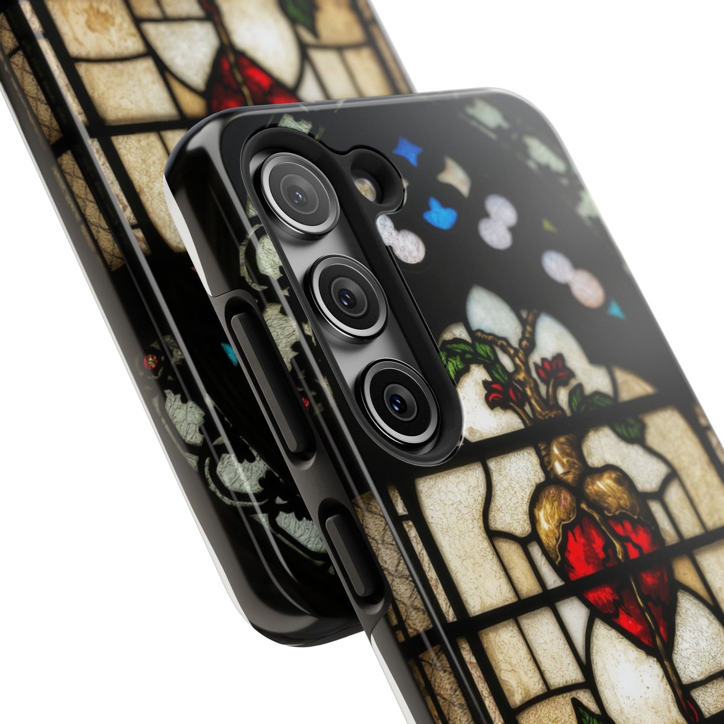 Stained Glass Heart Tough Phone Case - Unique Design for Protection & Style