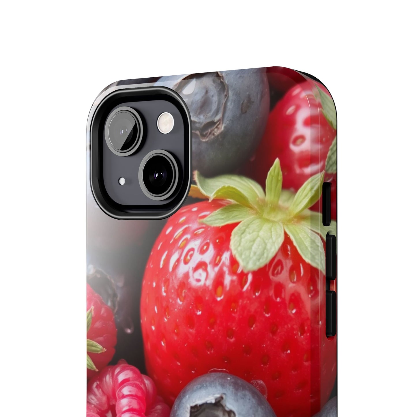 Fruit-Themed Tough Phone Case - Berry Burst Design