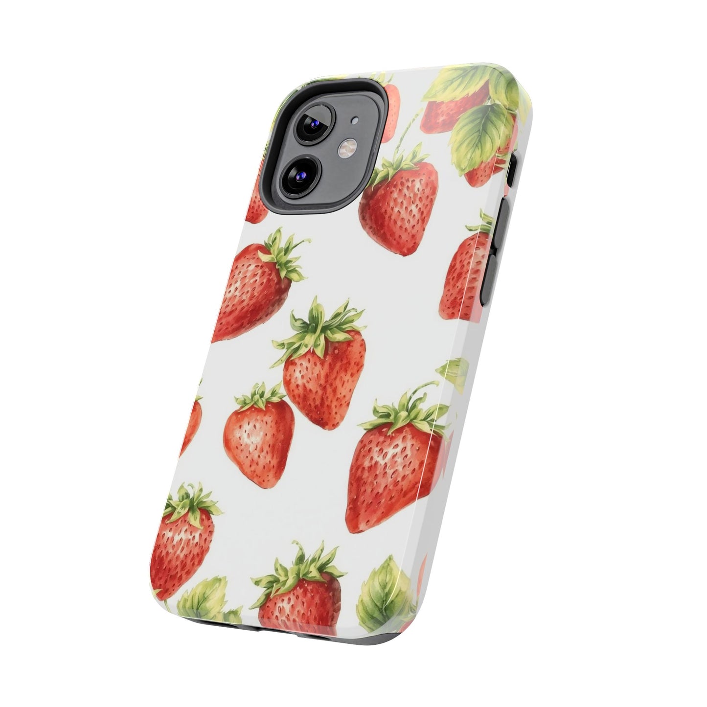 Strawberry Tough Phone Case - Durable Protection with a Fresh Design - for iPhone