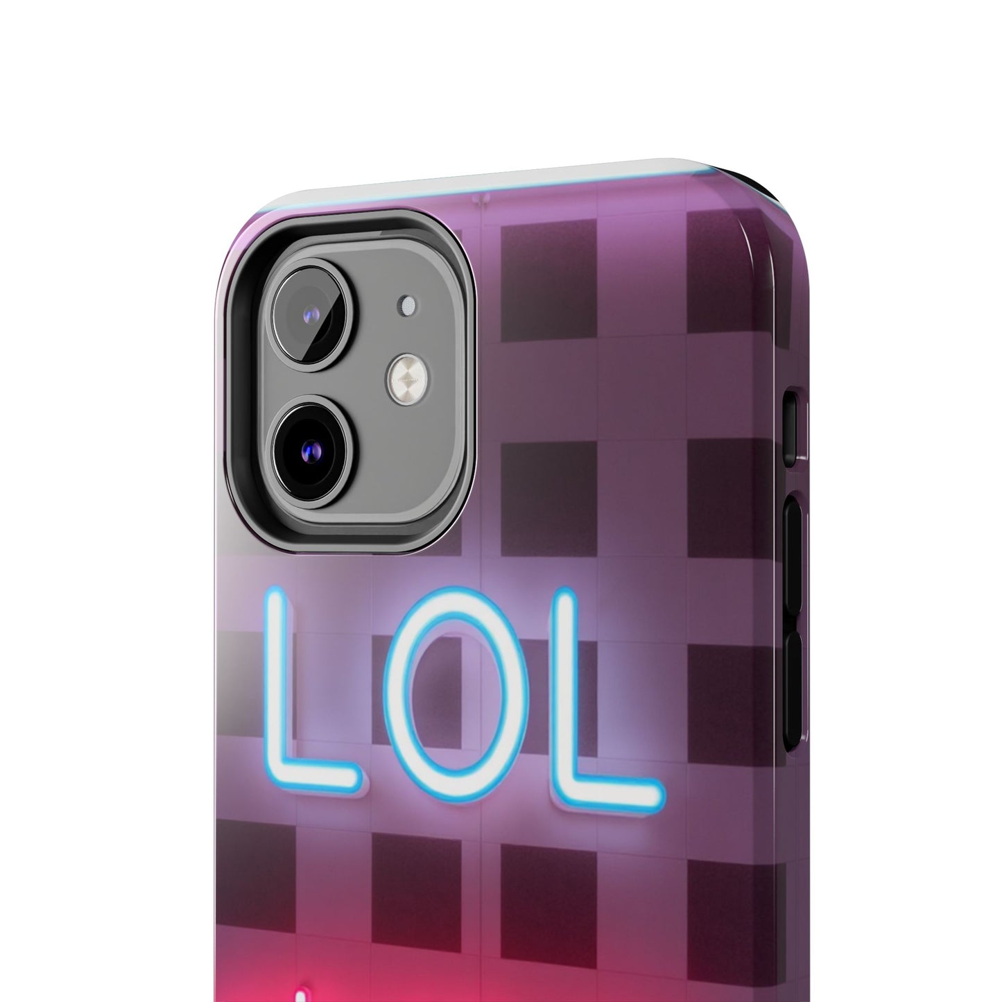 Neon Vibe Tough Phone Case - 'LOL Whatevr' Design for Trendsetters