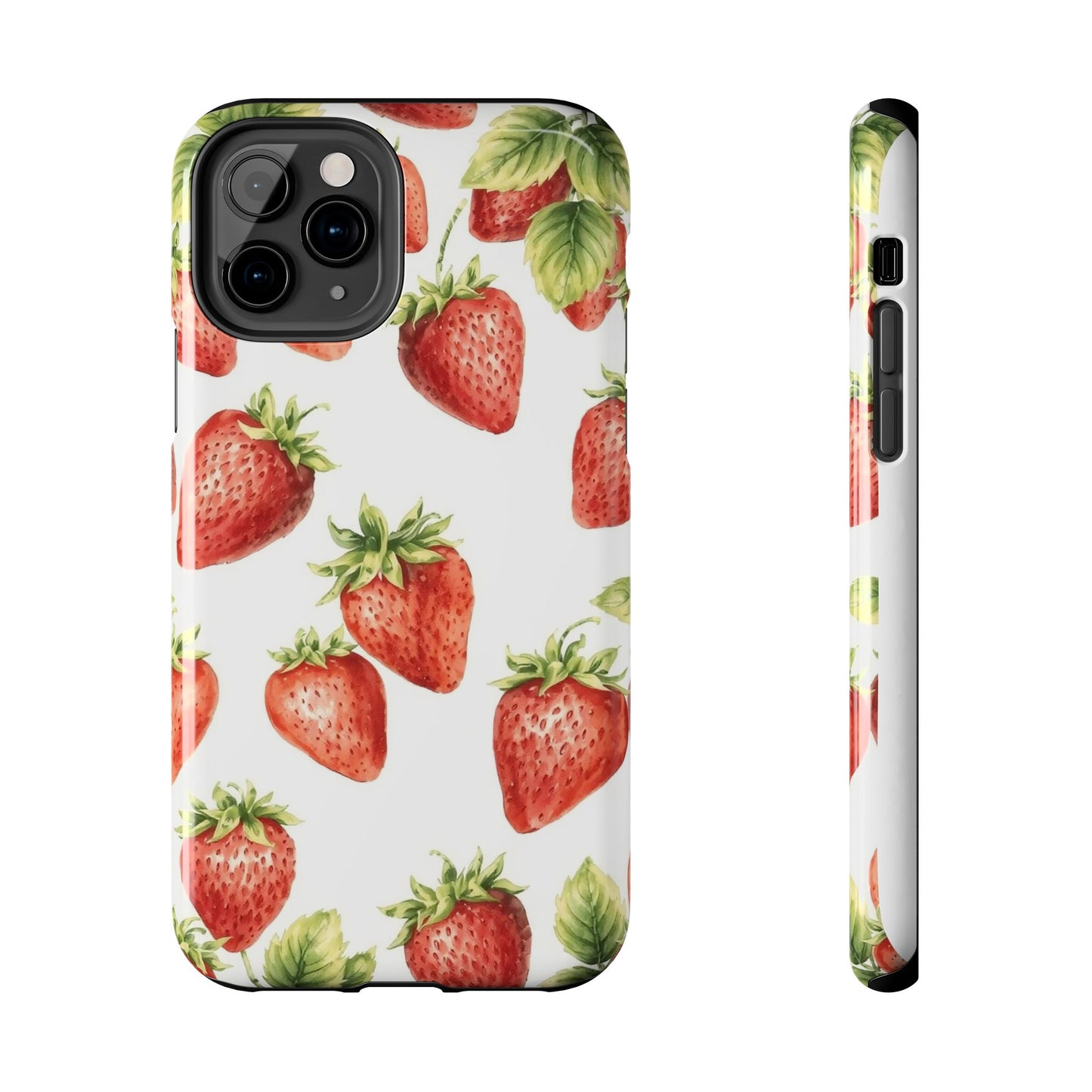 Strawberry Tough Phone Case - Durable Protection with a Fresh Design - for iPhone