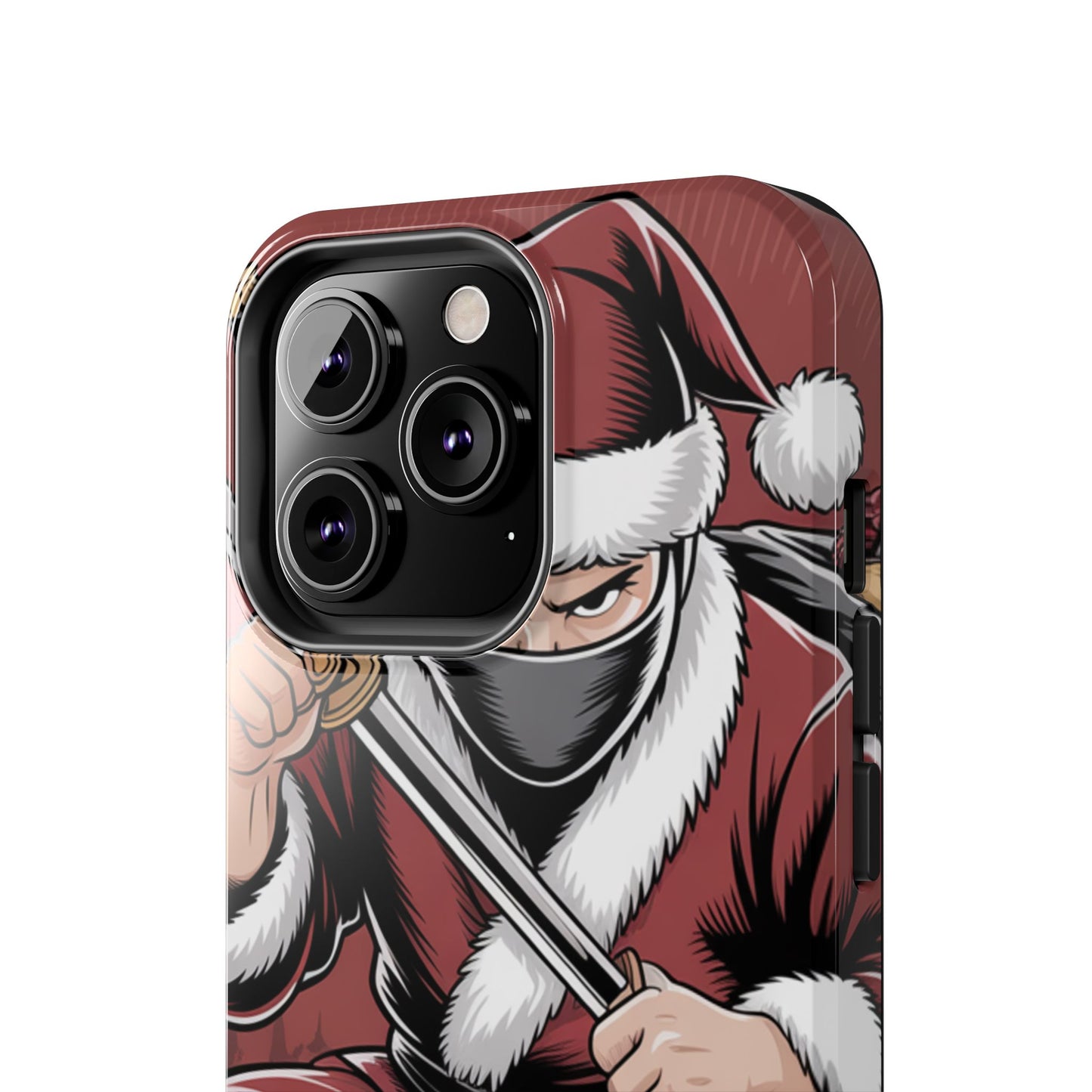Ninja Santa Tough Phone Case | Durable Holiday Phone Cover for iPhone