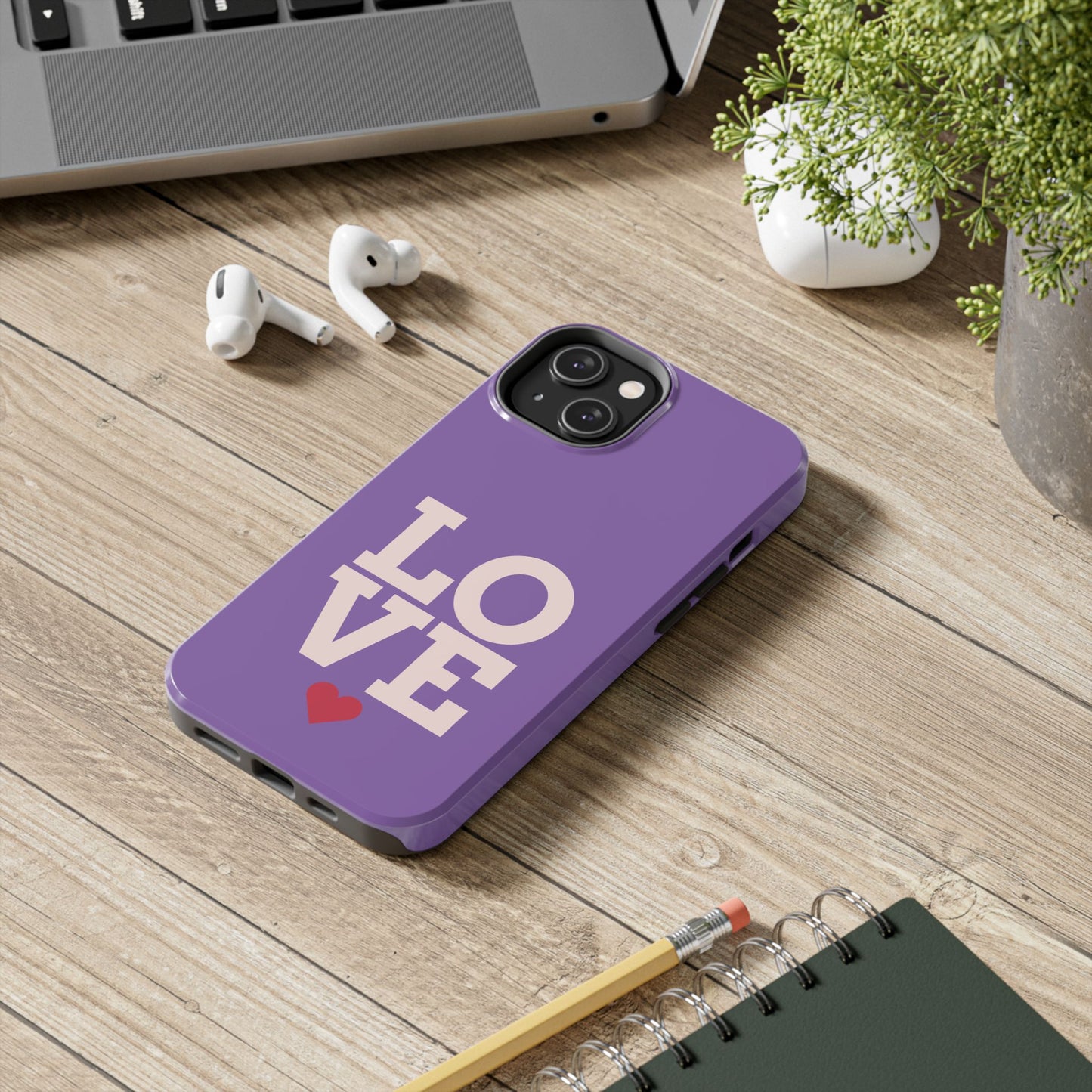 Purple Love Phone Case - Durable & Stylish Tough Case - for iPhone