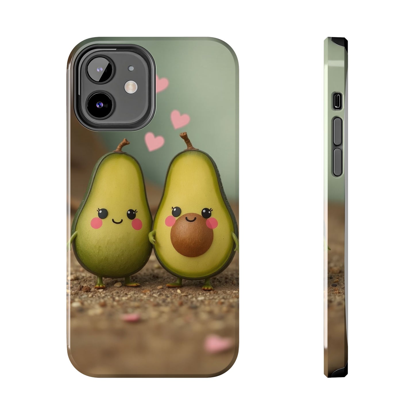 Cute Avocado Phone Case, Funny Tough Case, Quirky Phone Accessory, Gifts for Foodies, Valentine's Day Present