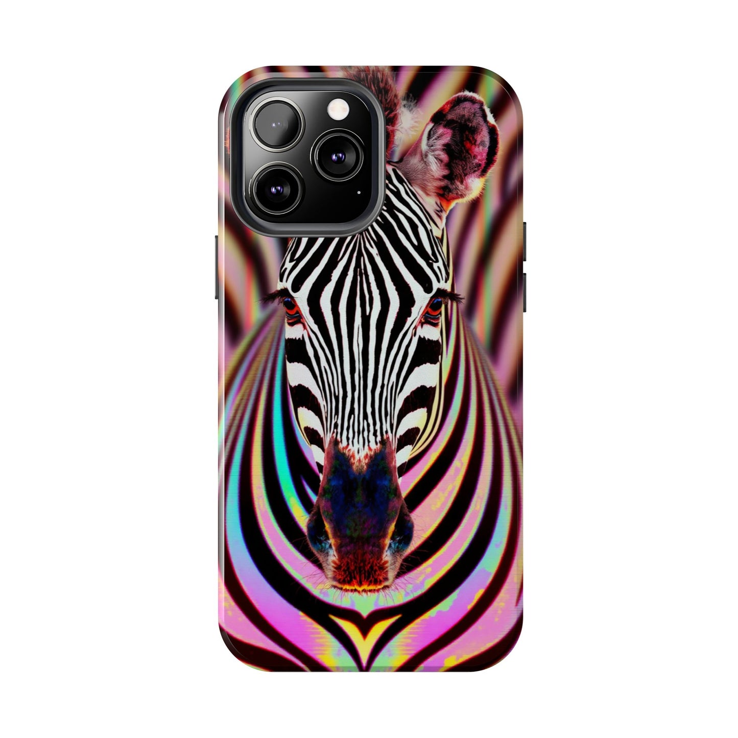 Vibrant Zebra Tough Phone Case - Unique Animal Design for Wild Spirit