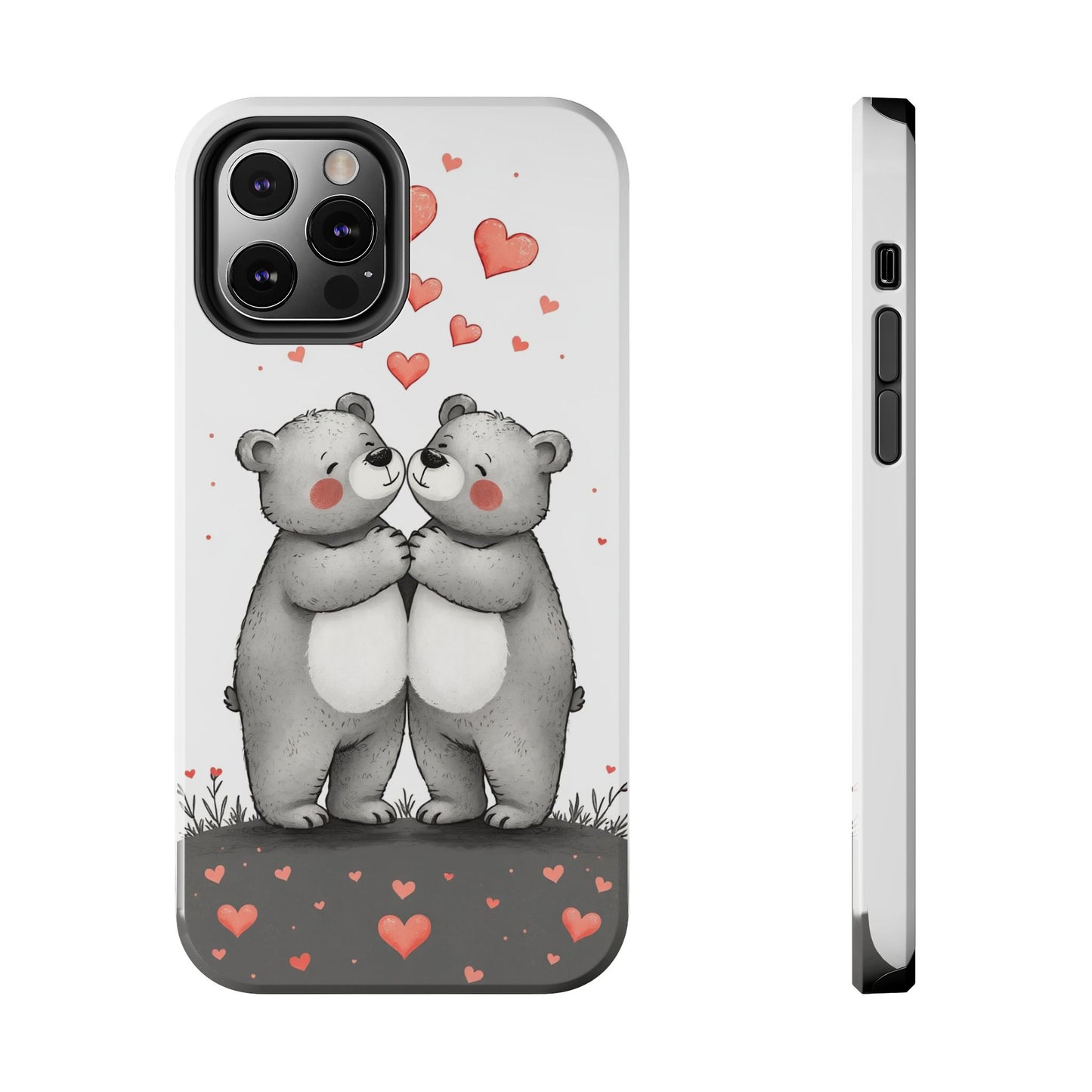 Cute Bear Love Tough Phone Case - Perfect for Valentine's Day & Couples