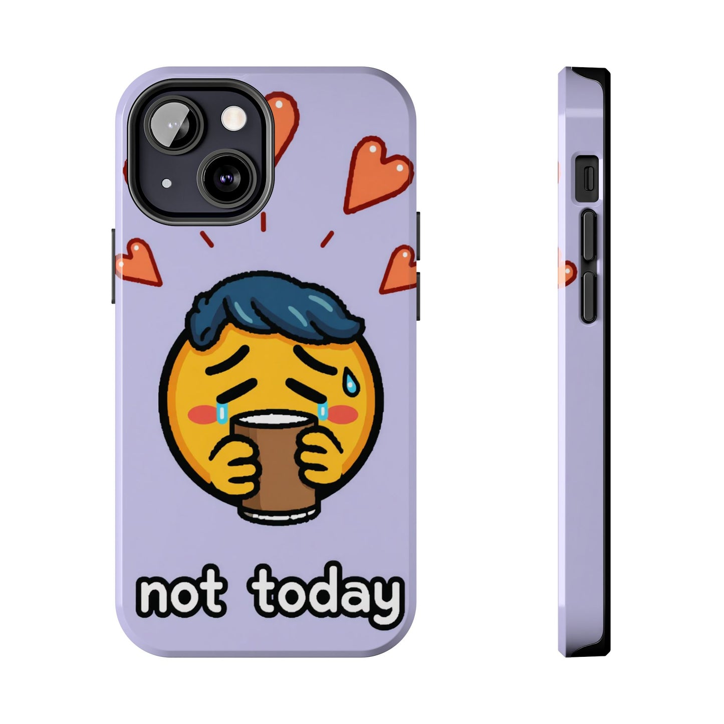 Cute Tough Phone Case - 'Not Today' Emoji Design