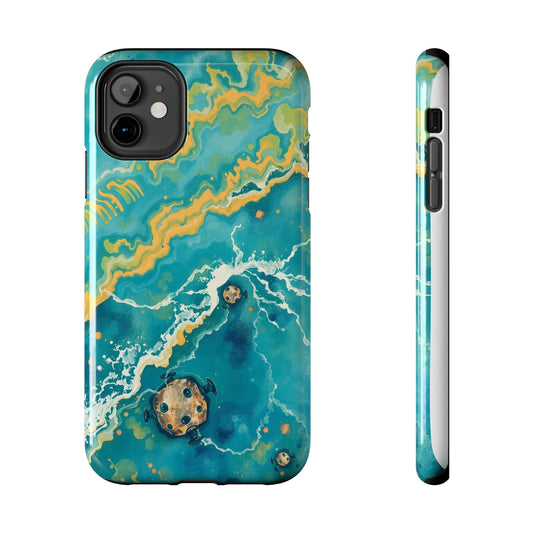 Ocean Wave Tough Phone Case – Durable Protection with Abstract Art Design