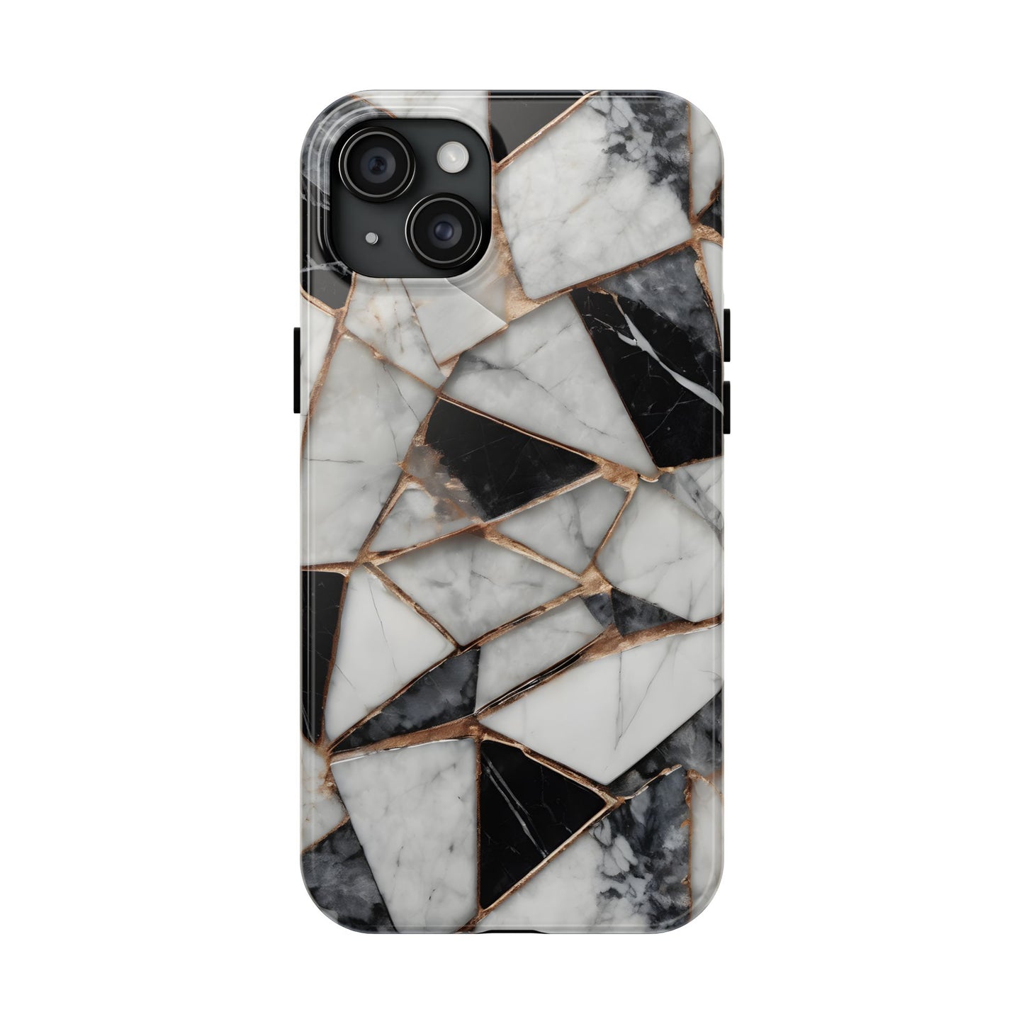Elegant Marble Tough Phone Case - Stylish Protection for iPhone