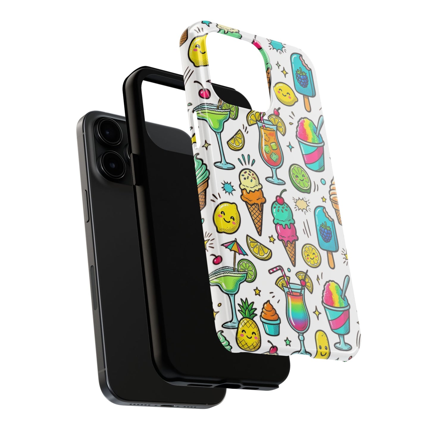 Tough Phone Case — Summer Ice Cream & Cocktails Pattern
