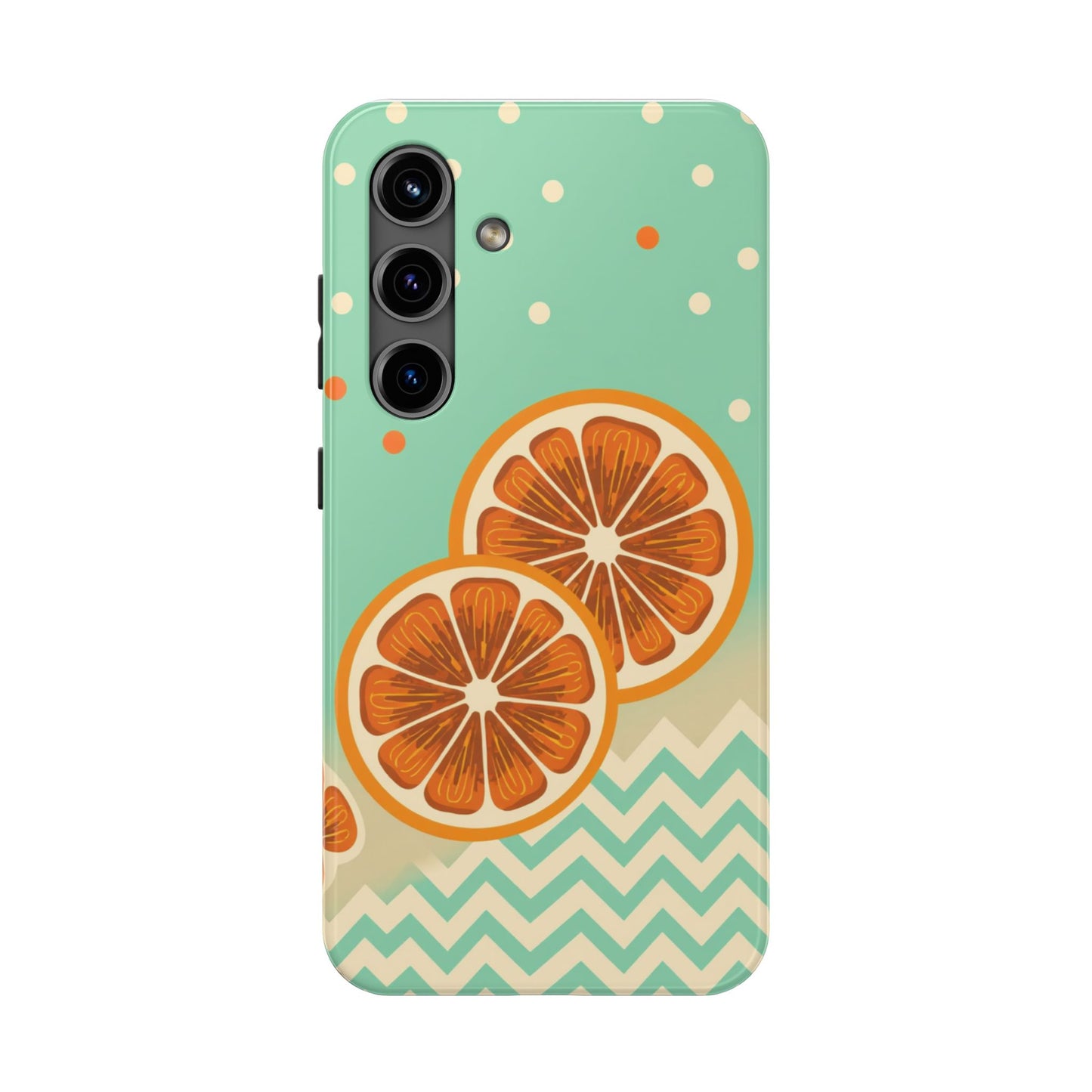 Citrus Vibe Tough Phone Case - Fun Orange Slice Design