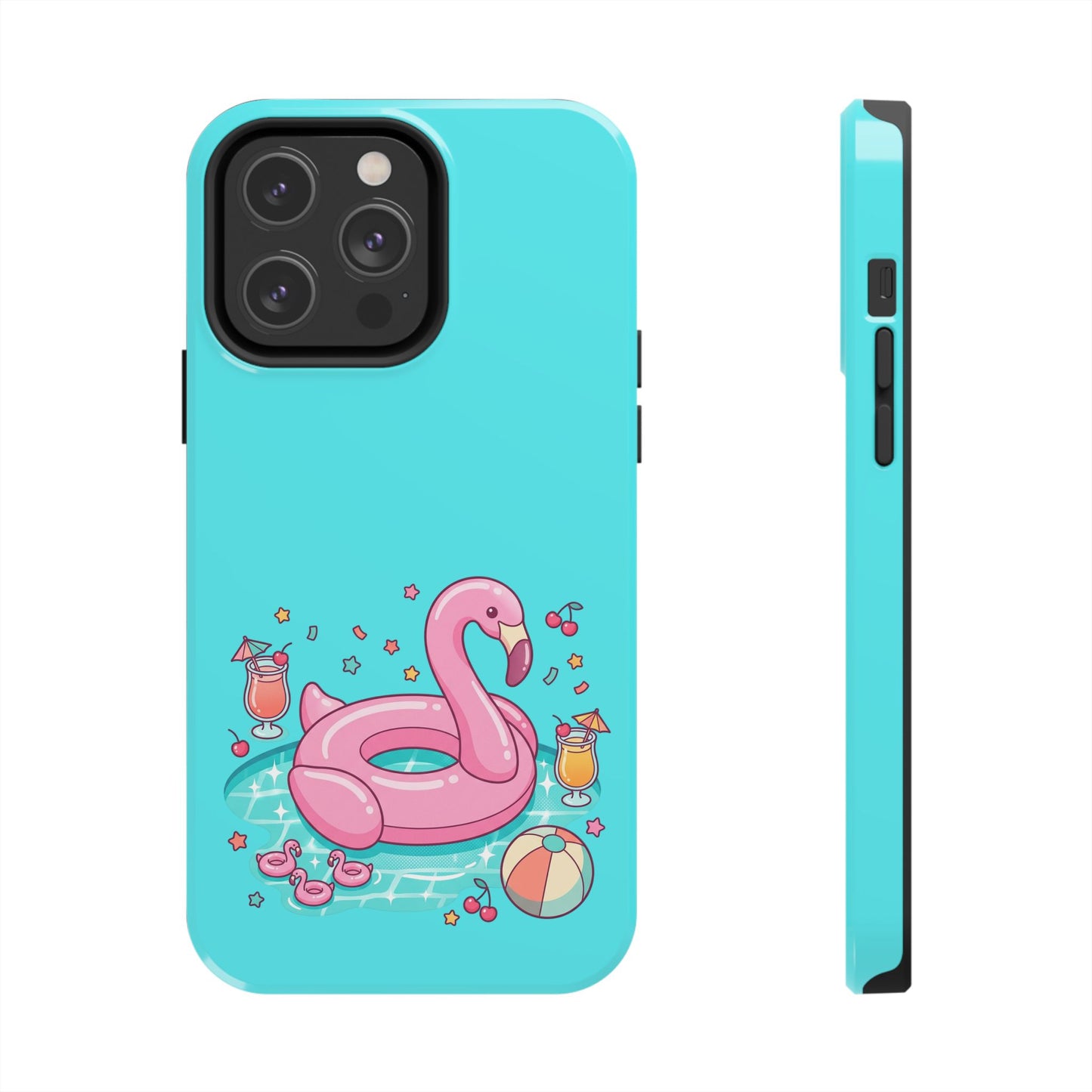 Flamingo Pool Party iPhone Case