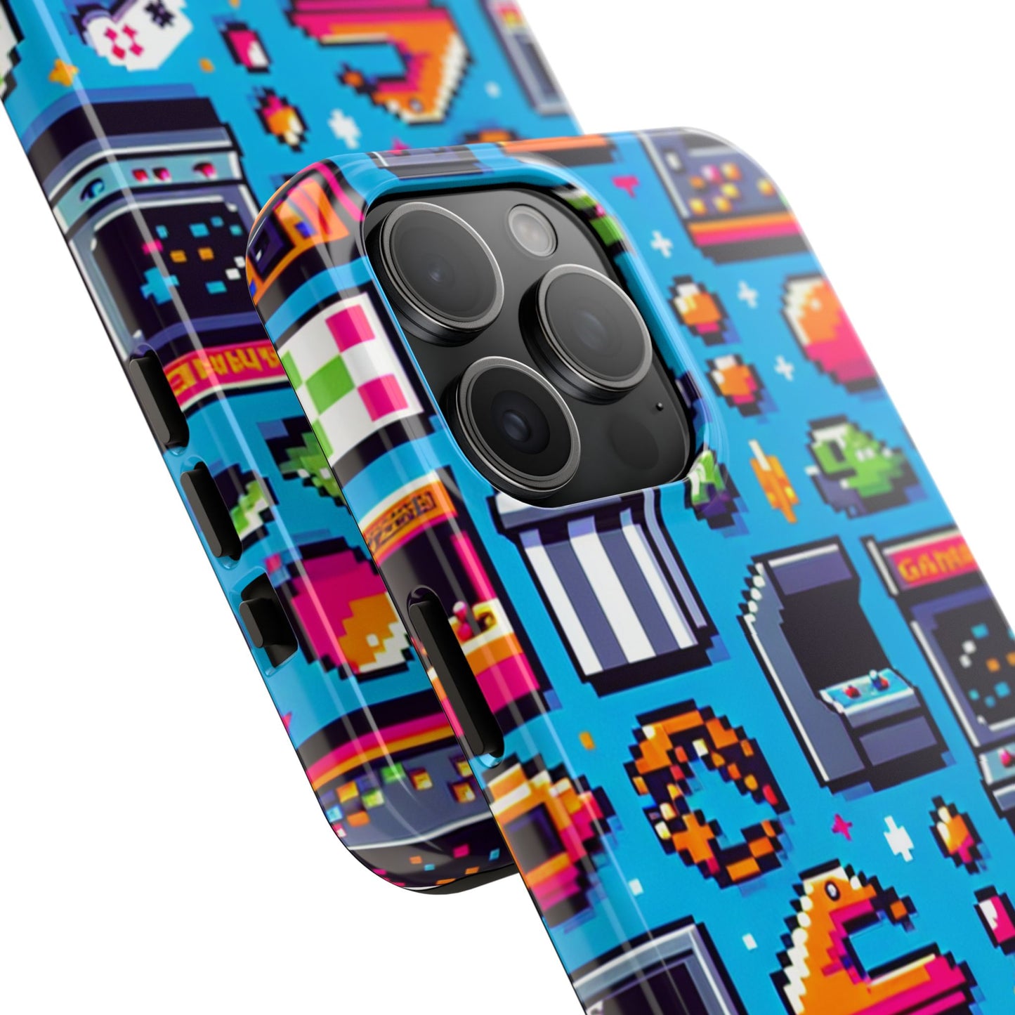 Retro Gaming Tough Phone Case - Pixel Art Design for Gamers - for iPhone