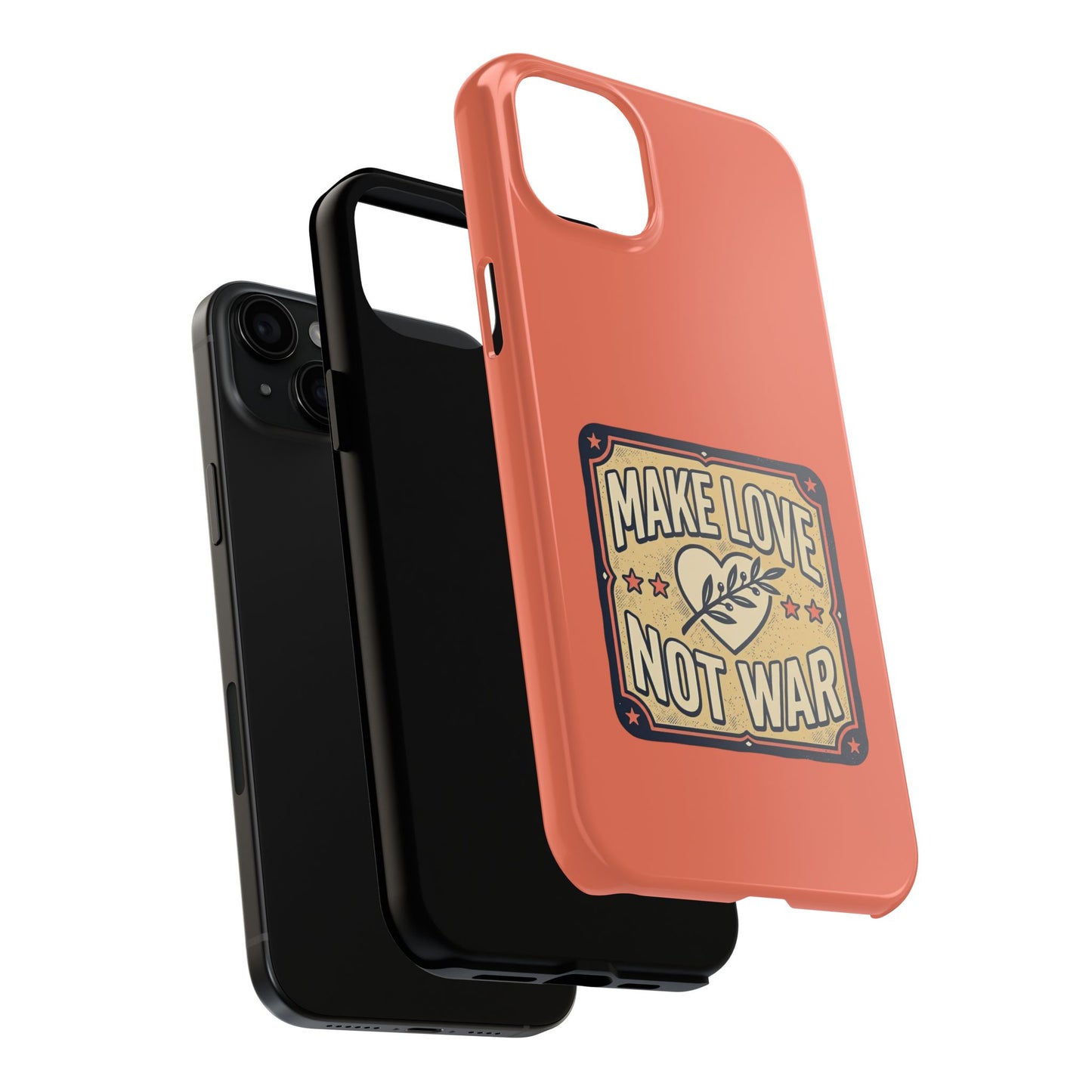Make Love Not War Tough Phone Case for iPhone