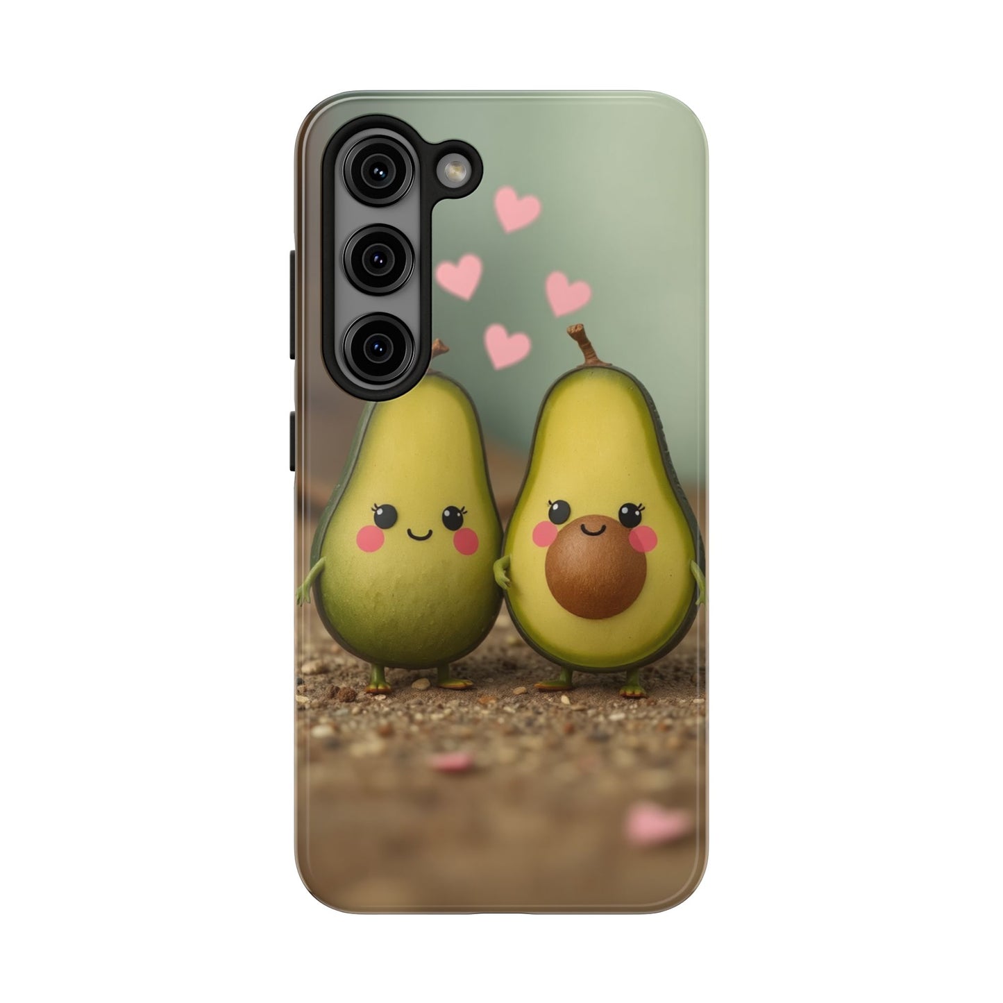 Cute Avocado Phone Case, Funny Tough Case, Quirky Phone Accessory, Gifts for Foodies, Valentine's Day Present