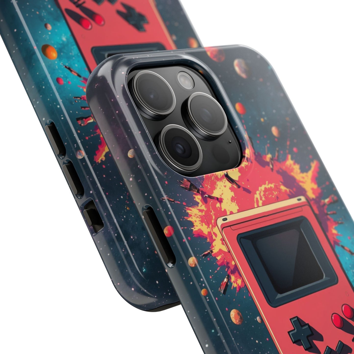 Retro Gaming Tough Phone Case - Space Adventure Design